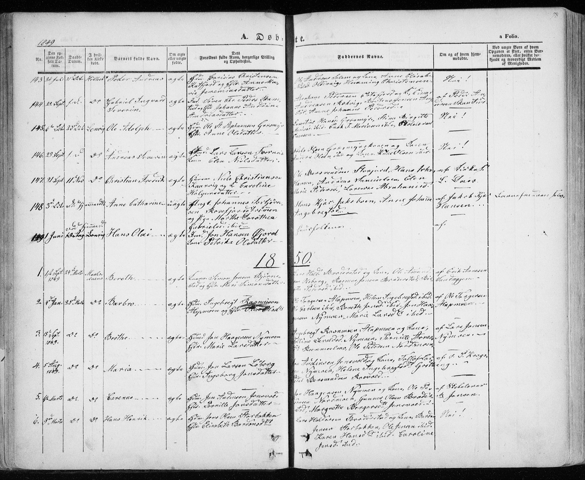 Lenvik sokneprestembete, SATØ/S-1310/H/Ha/Haa/L0006kirke: Parish register (official) no. 6, 1845-1854, p. 78