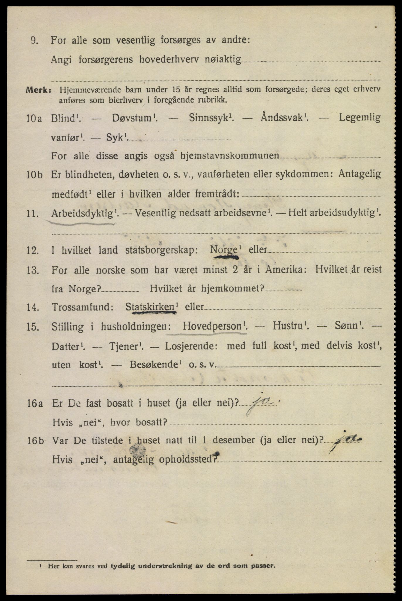 SAKO, 1920 census for Kragerø, 1920, p. 9420