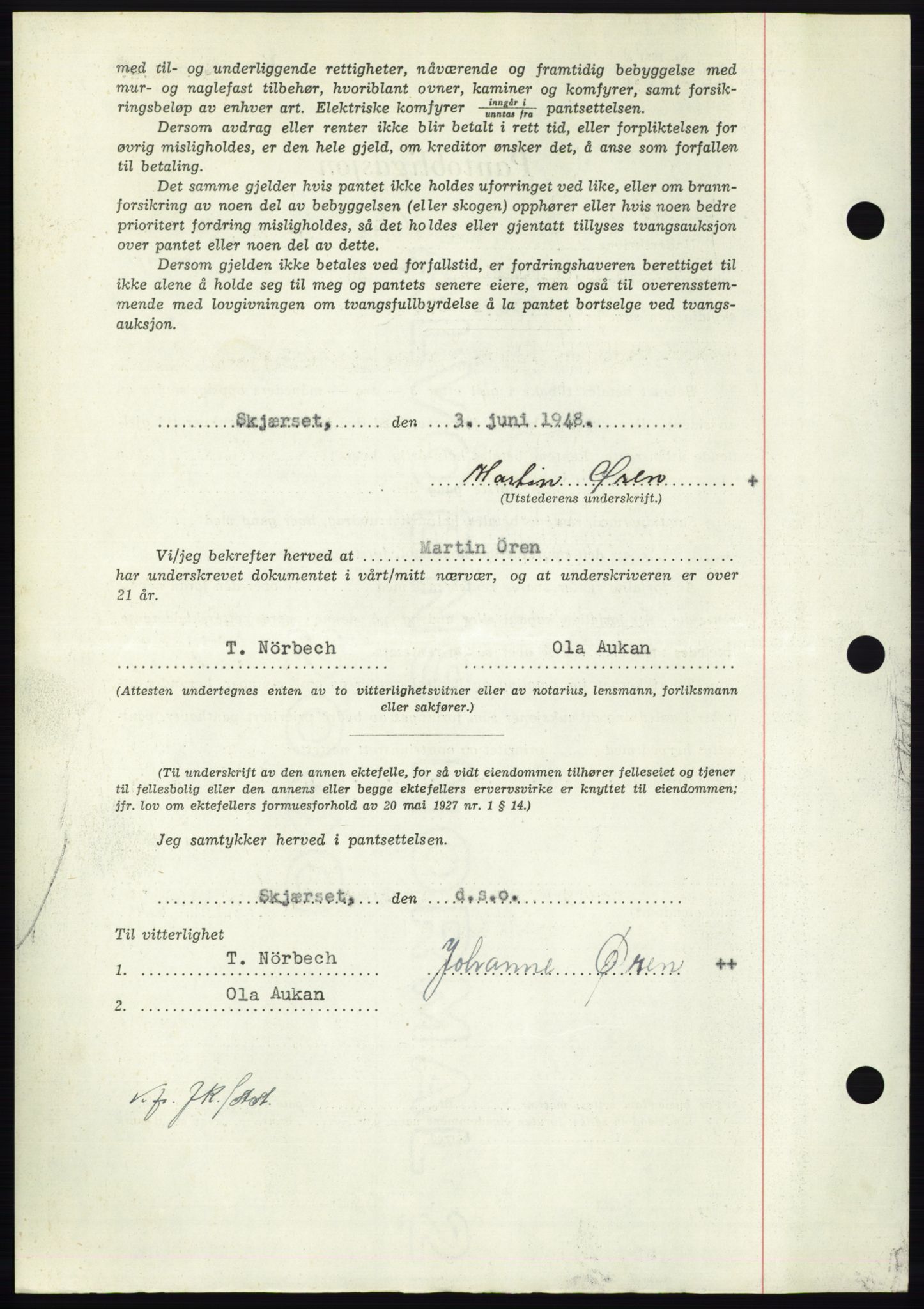 Nordmøre sorenskriveri, AV/SAT-A-4132/1/2/2Ca: Mortgage book no. B99, 1948-1948, Diary no: : 1769/1948