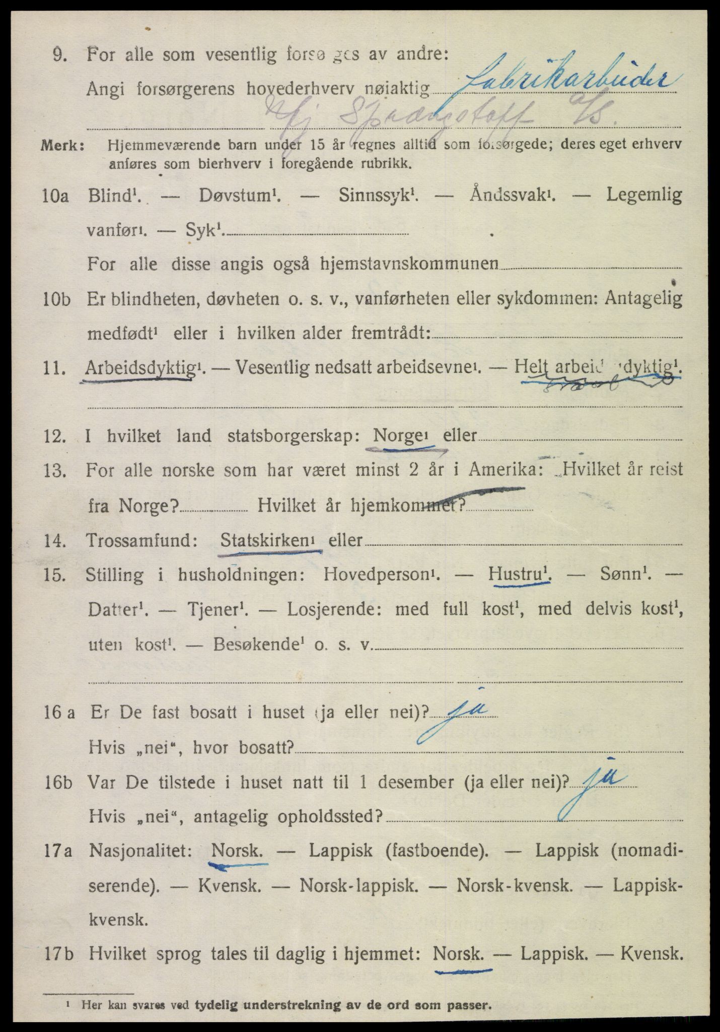 SAT, 1920 census for Åsen, 1920, p. 4273