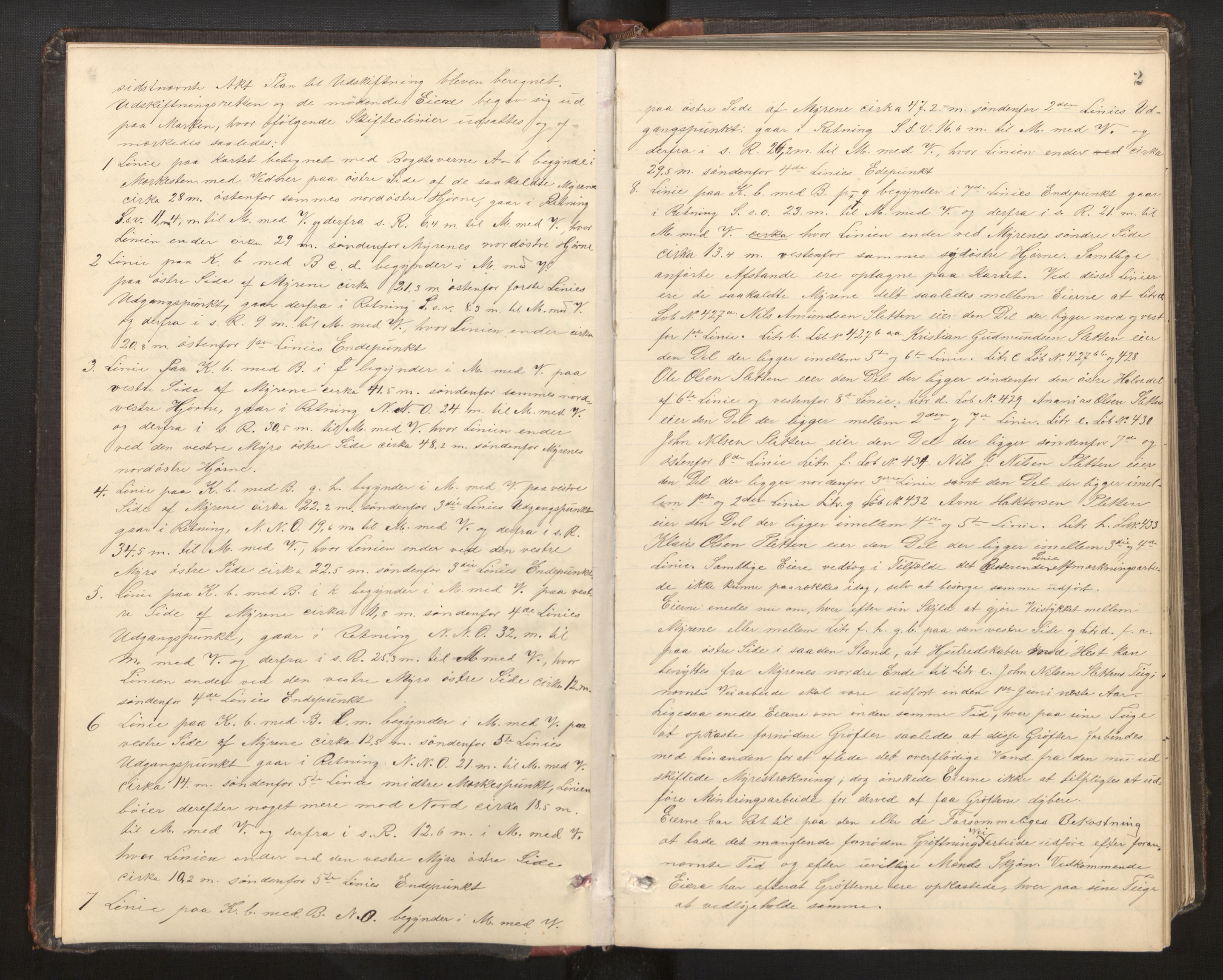 Hordaland jordskiftedøme - II Ytre Nordhordland jordskiftedistrikt, AV/SAB-A-6901/A/Aa/L0006: Forhandlingsprotokoll, 1888-1891, p. 1b-2a