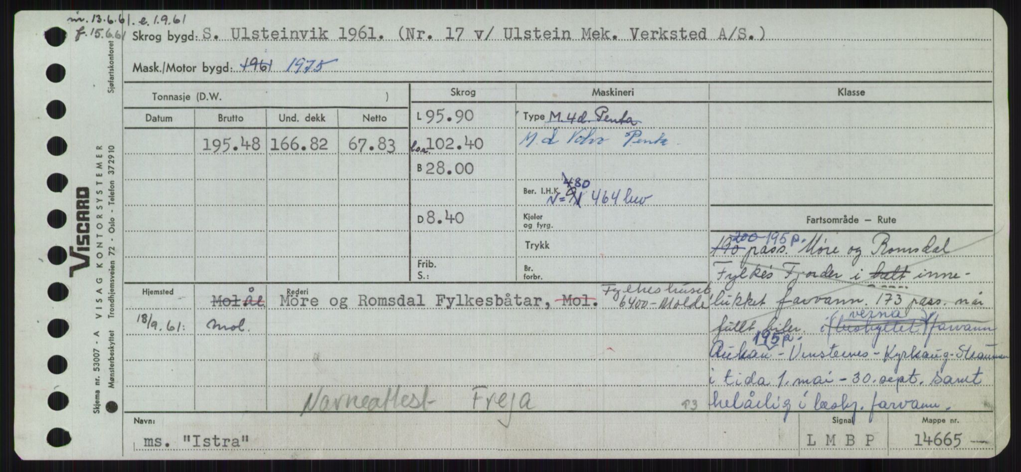 Sjøfartsdirektoratet med forløpere, Skipsmålingen, AV/RA-S-1627/H/Ha/L0003/0001: Fartøy, Hilm-Mar / Fartøy, Hilm-Kol, p. 389