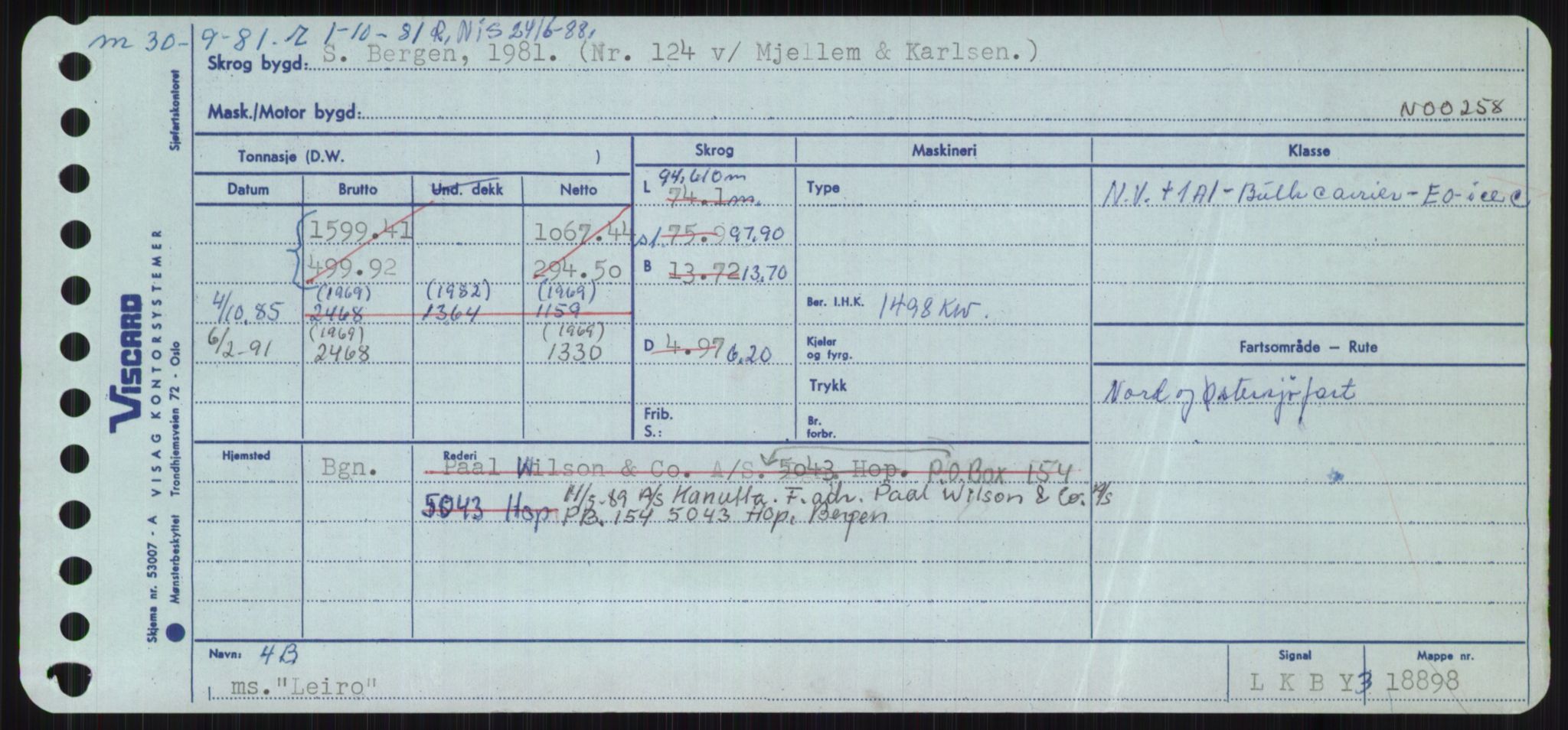 Sjøfartsdirektoratet med forløpere, Skipsmålingen, RA/S-1627/H/Ha/L0003/0002: Fartøy, Hilm-Mar / Fartøy, Kom-Mar, p. 391