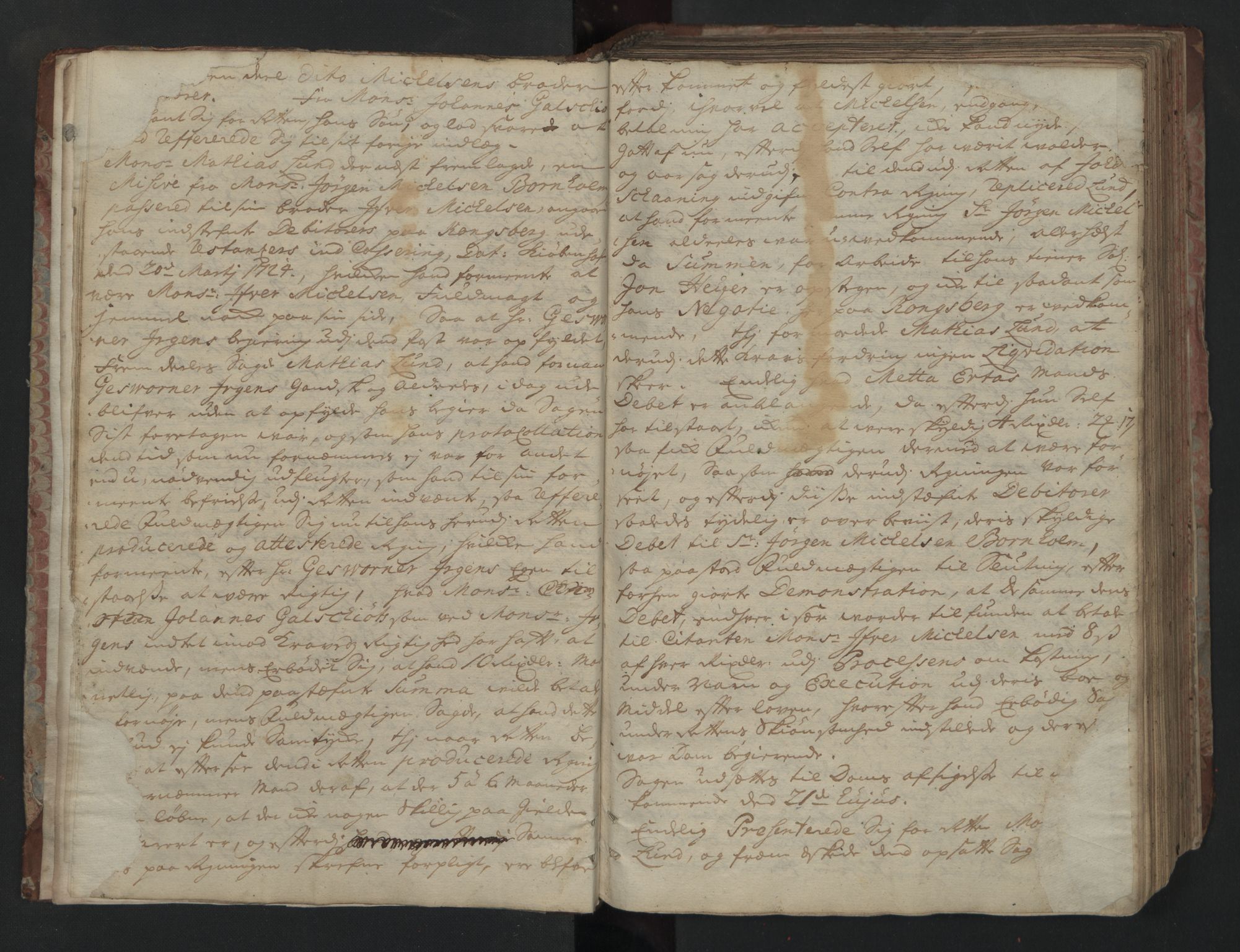 Sønnafjelske bergamt , AV/SAKO-EA-5262/G/Gd/L0007: Domsprotokoll, 1724-1727