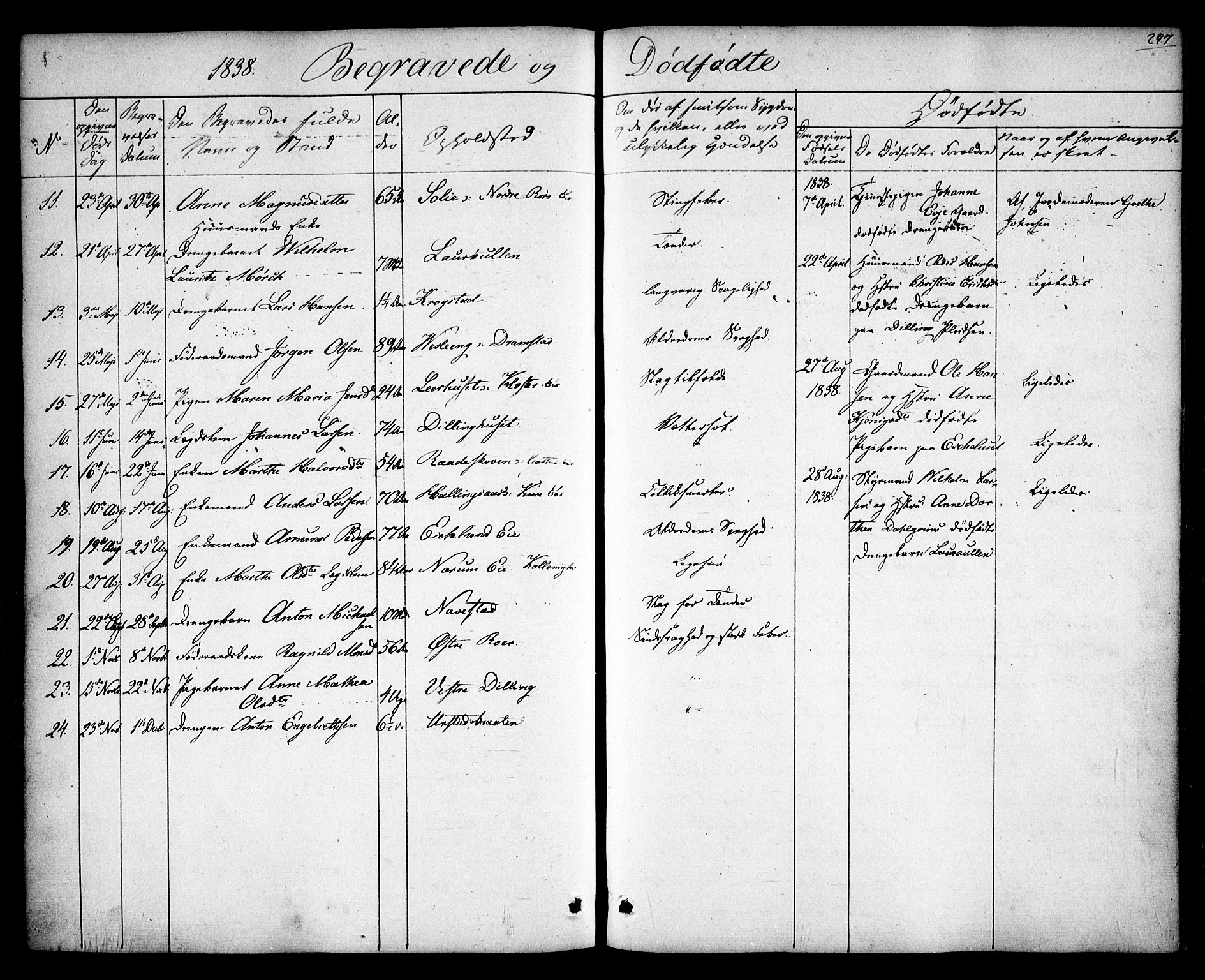 Rygge prestekontor Kirkebøker, SAO/A-10084b/F/Fa/L0004: Parish register (official) no. 4, 1836-1851, p. 247