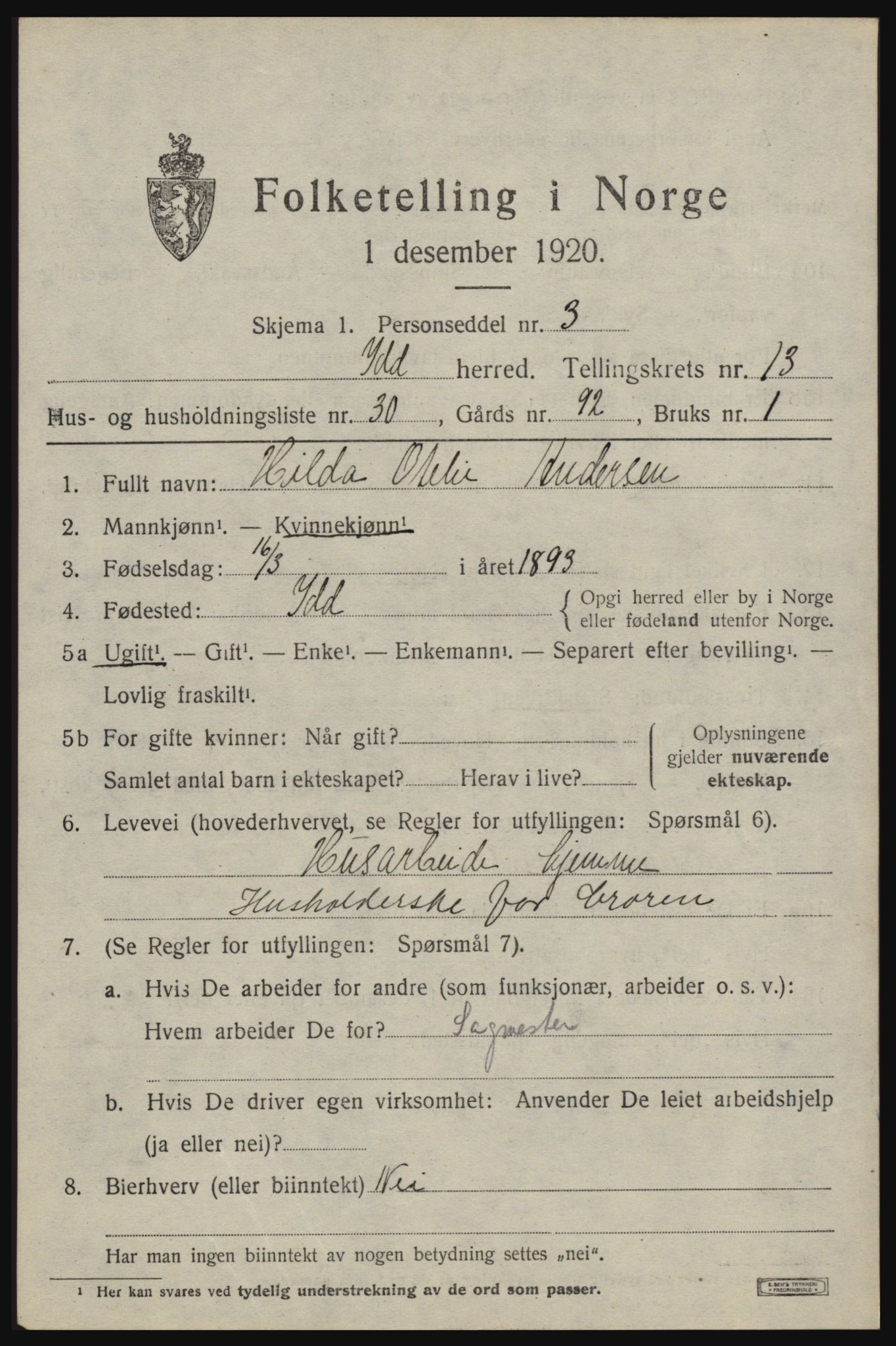 SAO, 1920 census for Idd, 1920, p. 12925