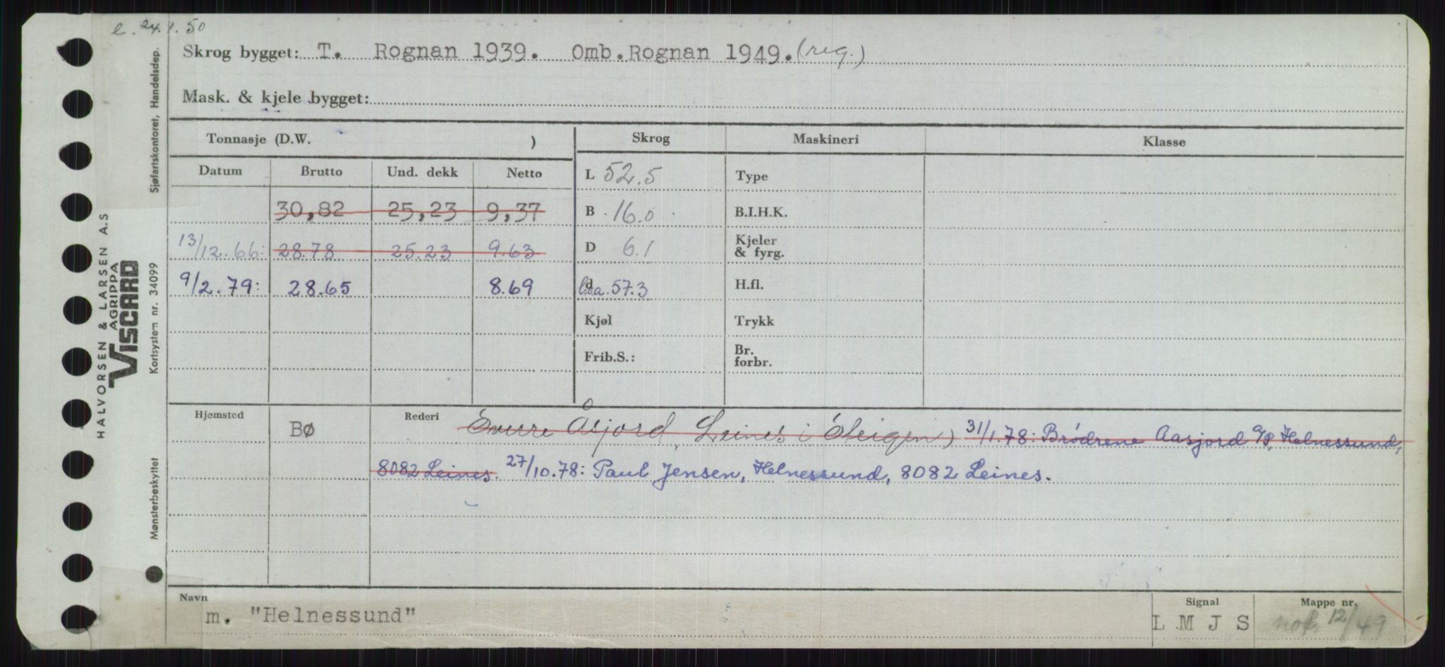 Sjøfartsdirektoratet med forløpere, Skipsmålingen, AV/RA-S-1627/H/Ha/L0002/0002: Fartøy, Eik-Hill / Fartøy, G-Hill, p. 825