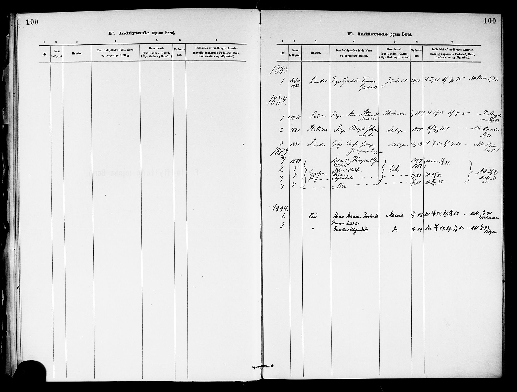 Holla kirkebøker, SAKO/A-272/F/Fa/L0009: Parish register (official) no. 9, 1881-1897, p. 100