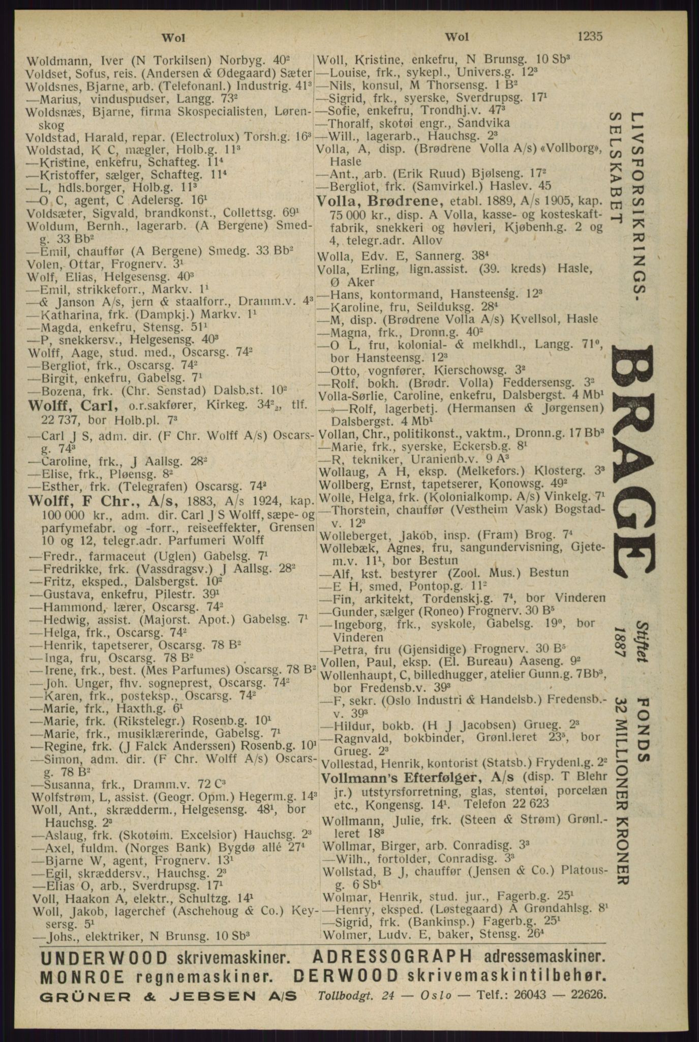 Kristiania/Oslo adressebok, PUBL/-, 1929, p. 1235