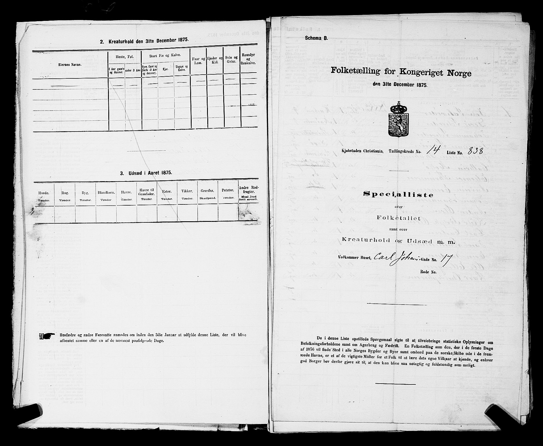 RA, 1875 census for 0301 Kristiania, 1875, p. 2572