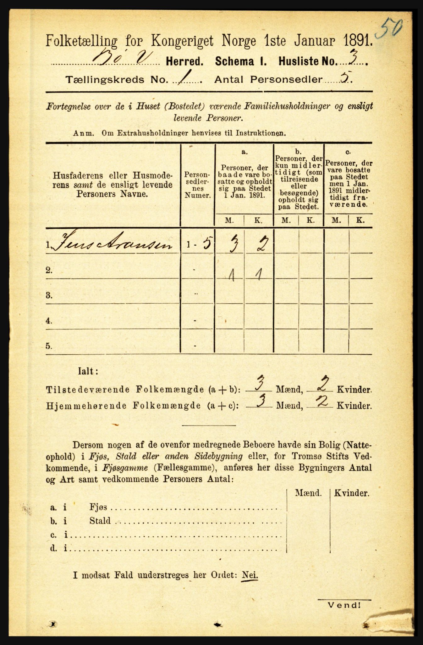 RA, 1891 census for 1867 Bø, 1891, p. 31