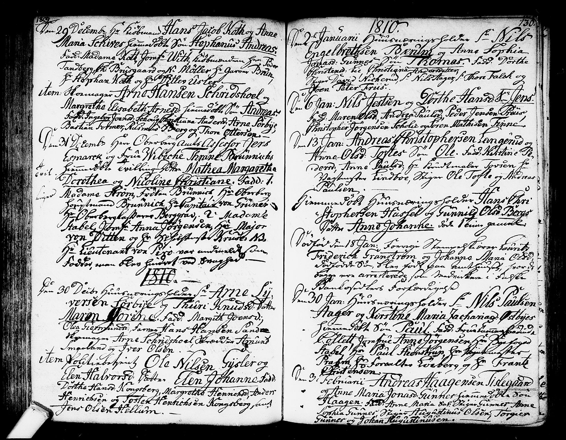 Kongsberg kirkebøker, SAKO/A-22/F/Fa/L0007: Parish register (official) no. I 7, 1795-1816, p. 130