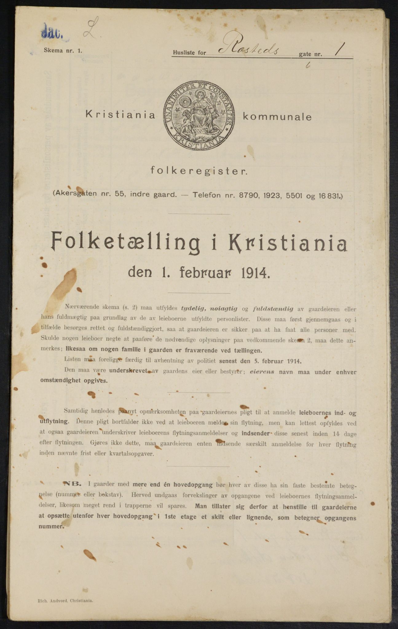 OBA, Municipal Census 1914 for Kristiania, 1914, p. 83934