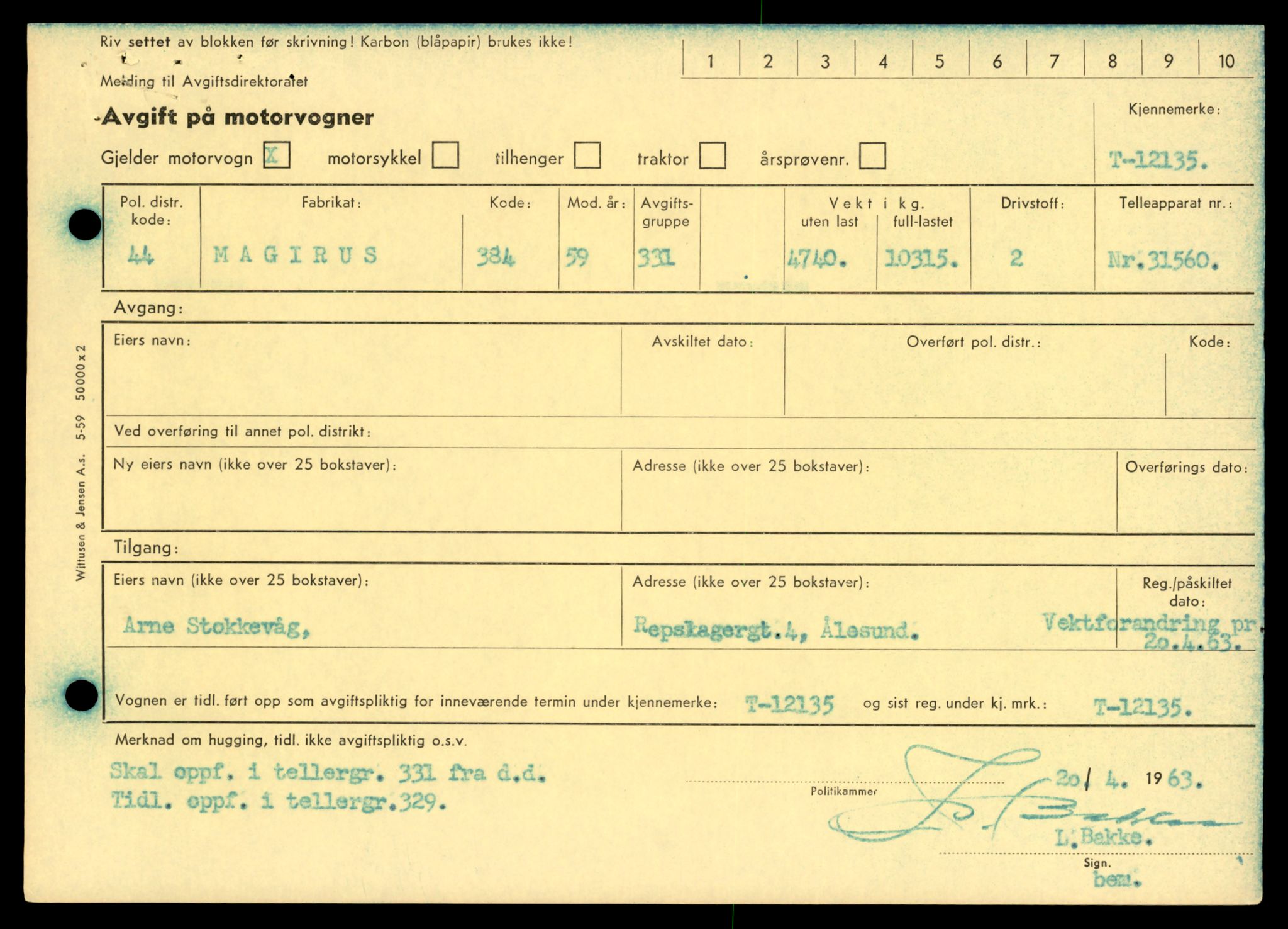 Møre og Romsdal vegkontor - Ålesund trafikkstasjon, AV/SAT-A-4099/F/Fe/L0032: Registreringskort for kjøretøy T 11997 - T 12149, 1927-1998, p. 563