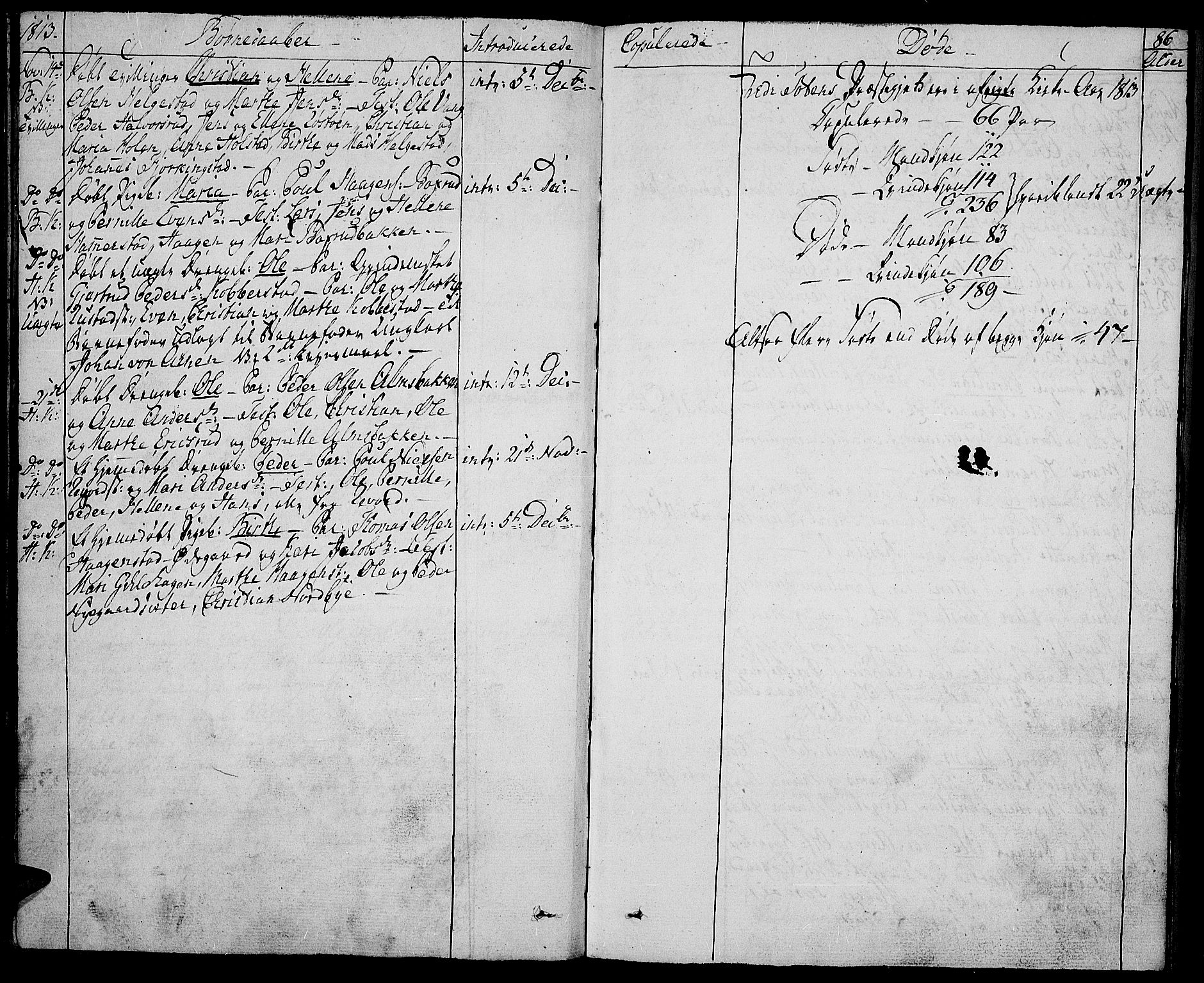 Toten prestekontor, SAH/PREST-102/H/Ha/Haa/L0008: Parish register (official) no. 8, 1809-1814, p. 86
