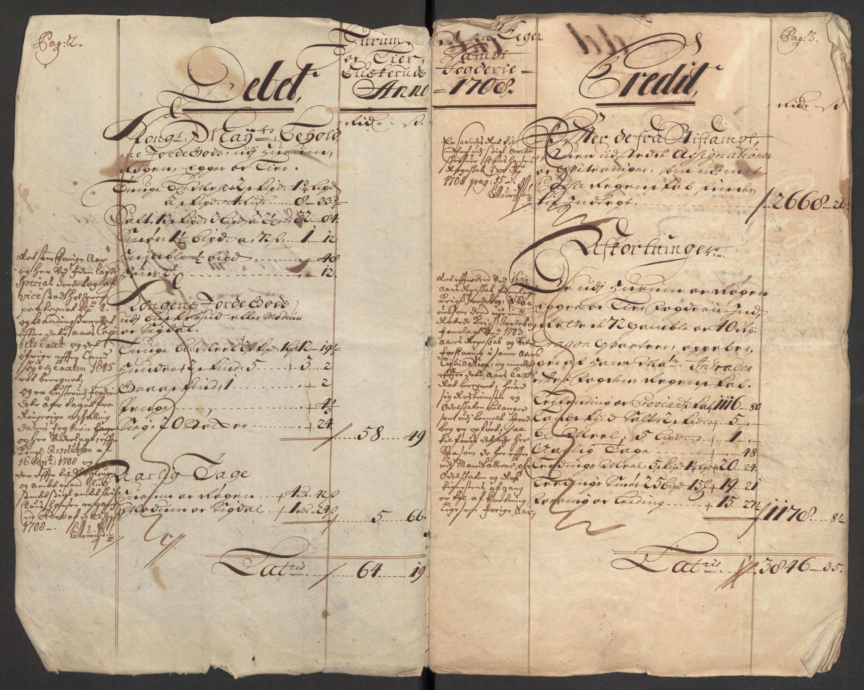 Rentekammeret inntil 1814, Reviderte regnskaper, Fogderegnskap, AV/RA-EA-4092/R31/L1702: Fogderegnskap Hurum, Røyken, Eiker, Lier og Buskerud, 1708, p. 4