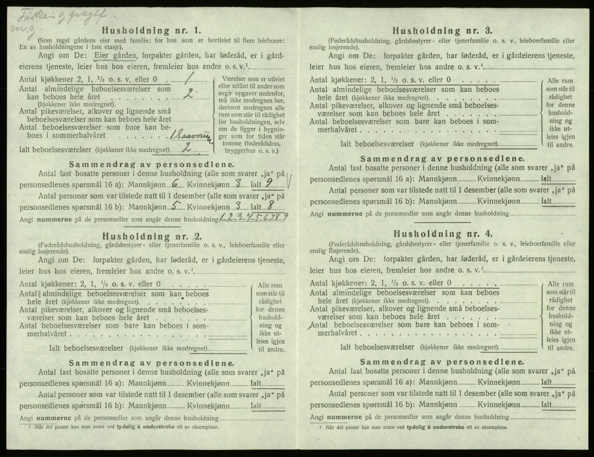 SAB, 1920 census for Bømlo, 1920, p. 423