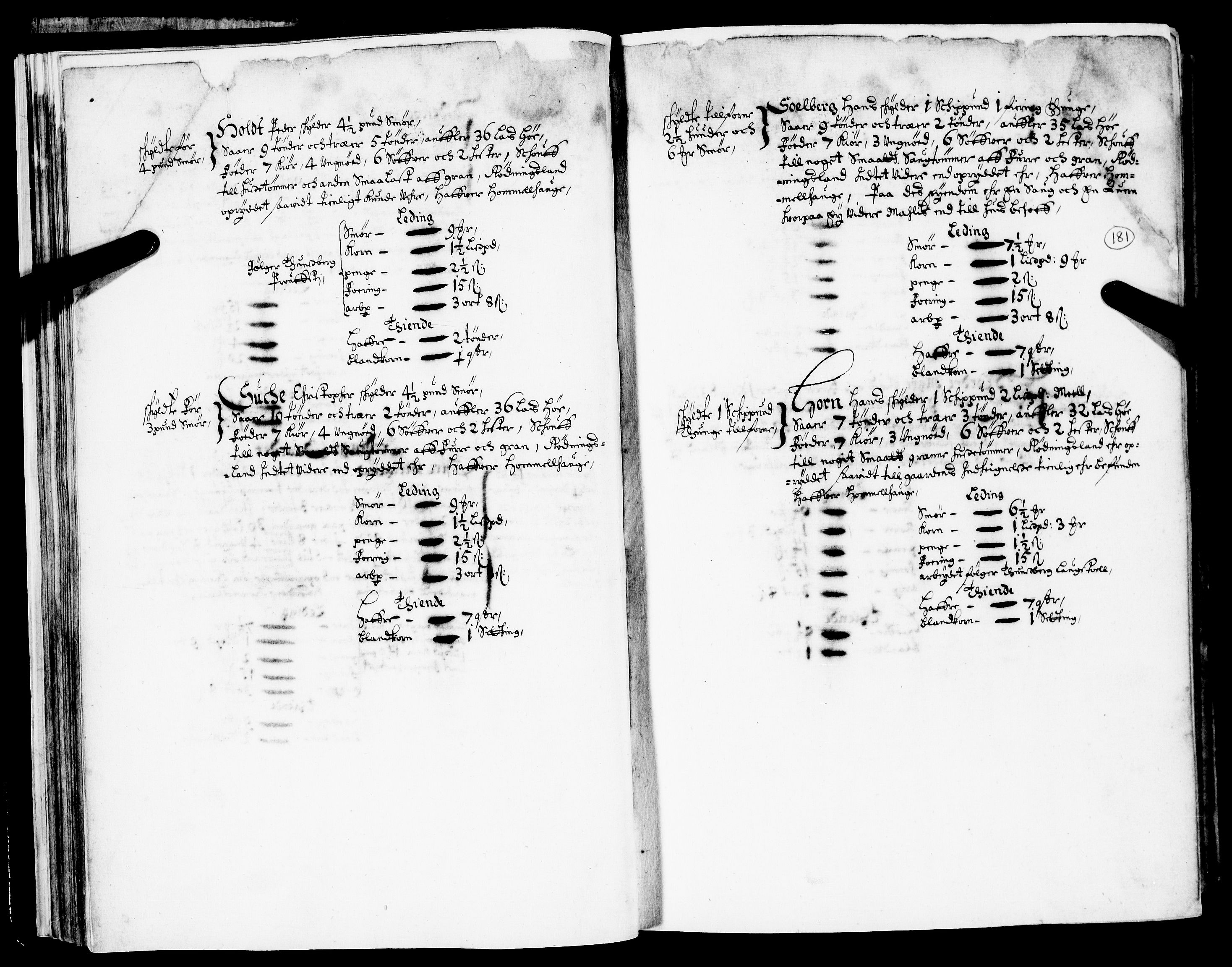 Rentekammeret inntil 1814, Realistisk ordnet avdeling, AV/RA-EA-4070/N/Nb/Nba/L0020: Tønsberg len, 2. del, 1668, p. 180b-181a