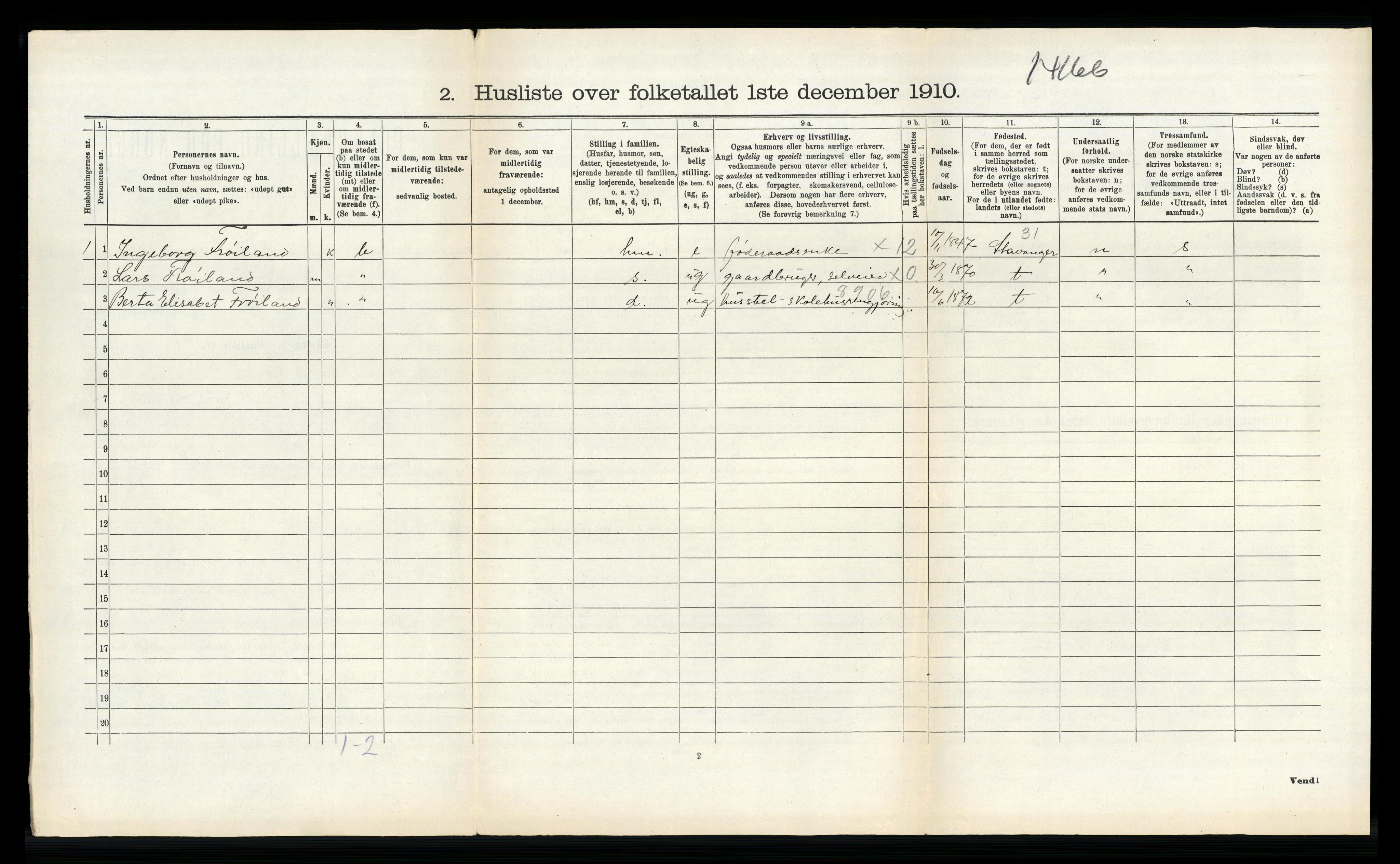 RA, 1910 census for Time, 1910, p. 752