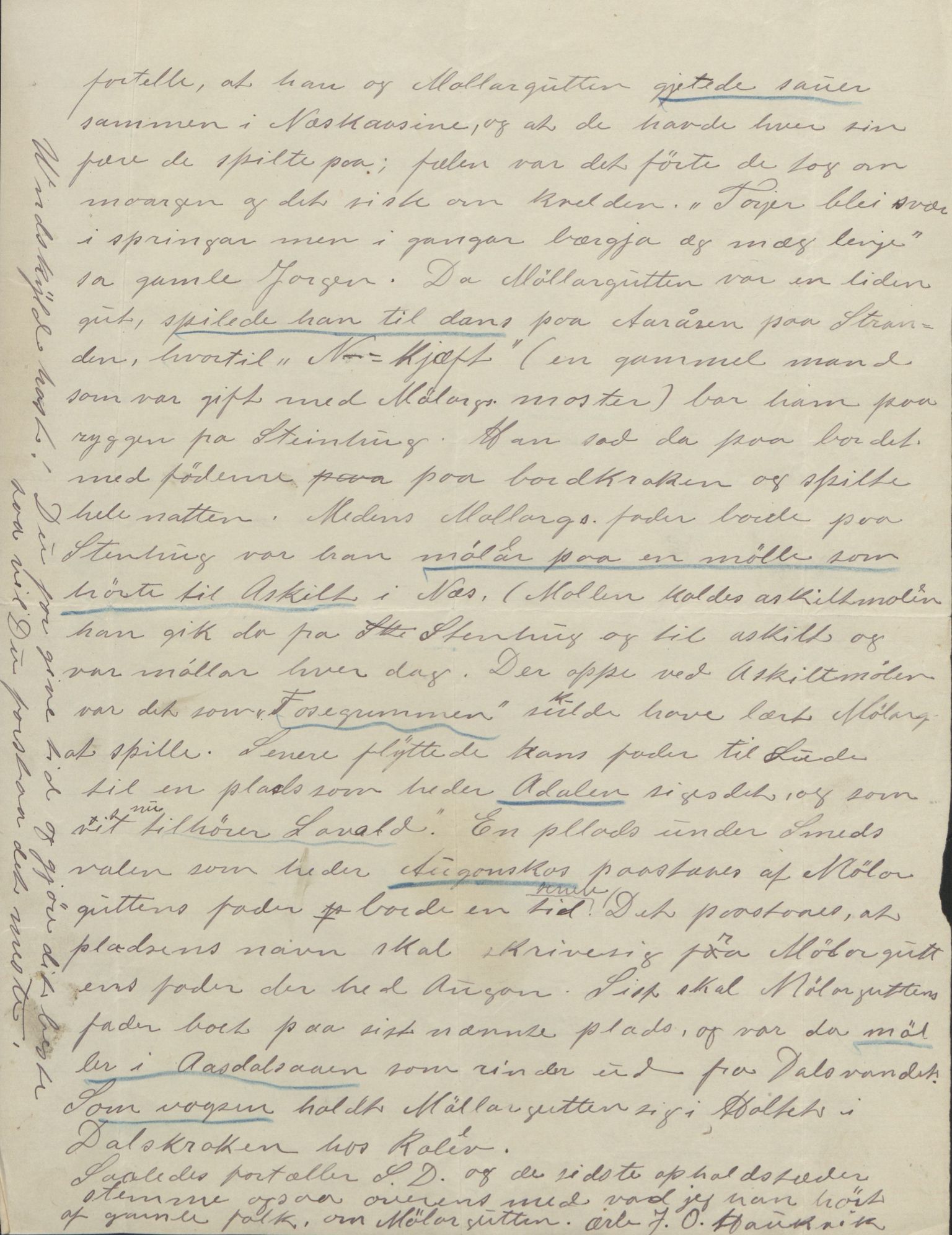 Rikard Berge, TEMU/TGM-A-1003/F/L0004/0053: 101-159 / 157 Manuskript, notatar, brev o.a. Nokre leiker, manuskript, 1906-1908, p. 171