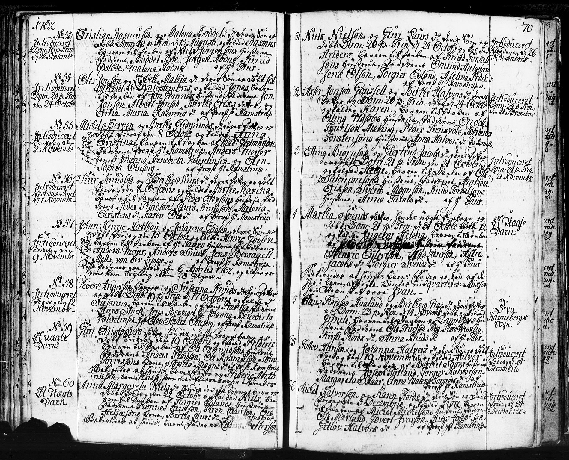 Domkirken sokneprestkontor, SAST/A-101812/001/30/30BB/L0004: Parish register (copy) no. B 4, 1752-1790, p. 70