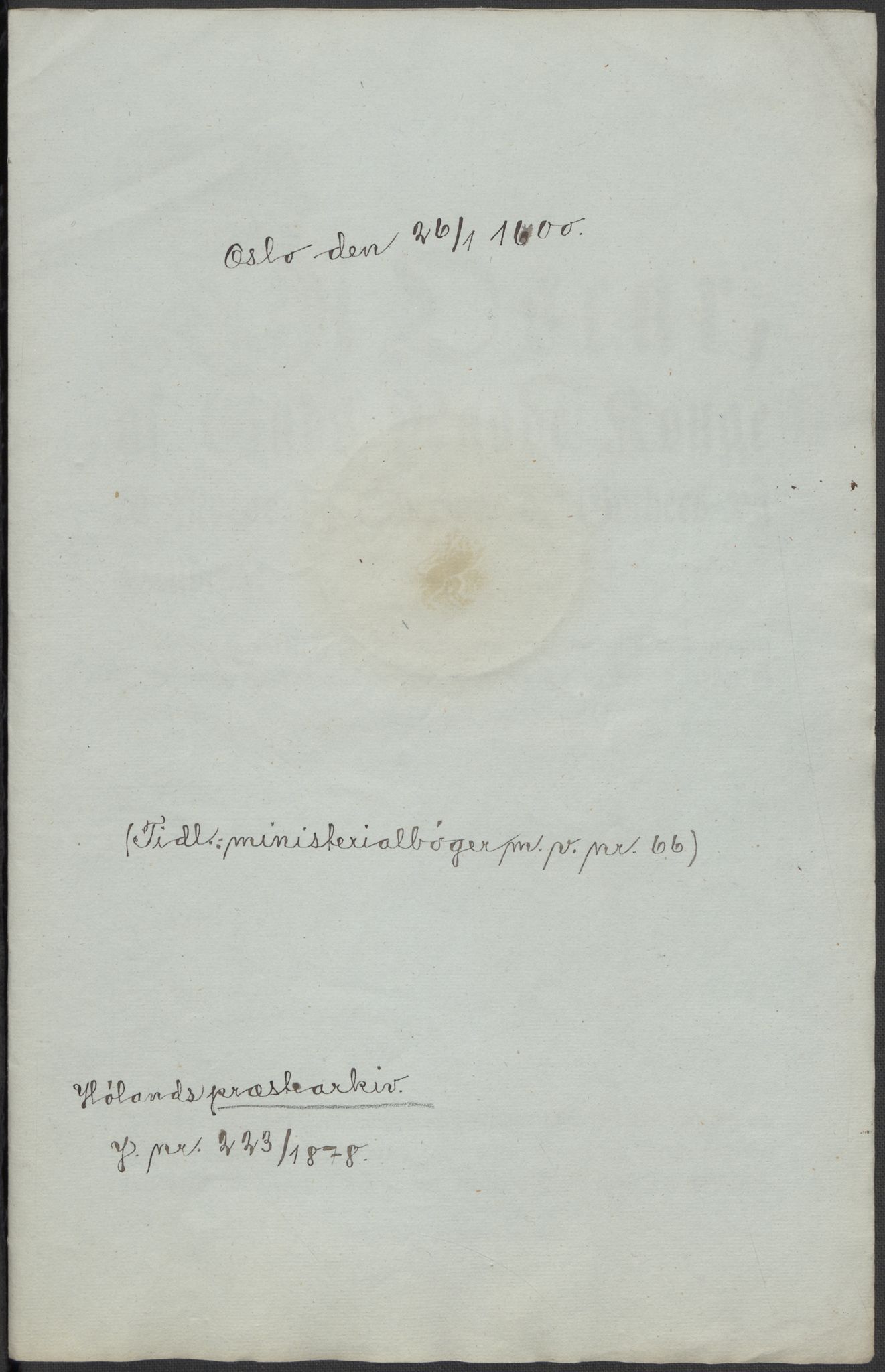 Riksarkivets diplomsamling, AV/RA-EA-5965/F15/L0007: Prestearkiv - Akershus, 1573-1693, p. 198