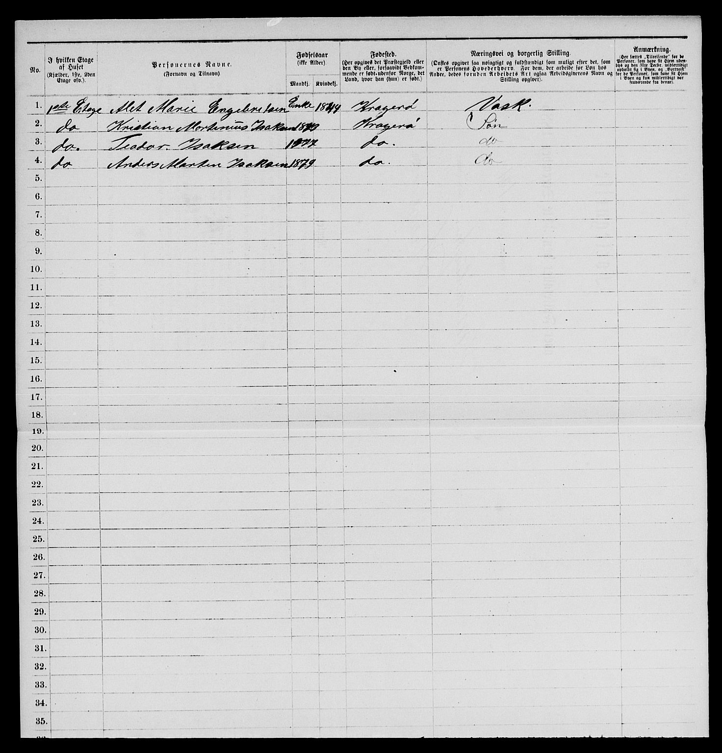 SAKO, 1885 census for 0801 Kragerø, 1885, p. 246