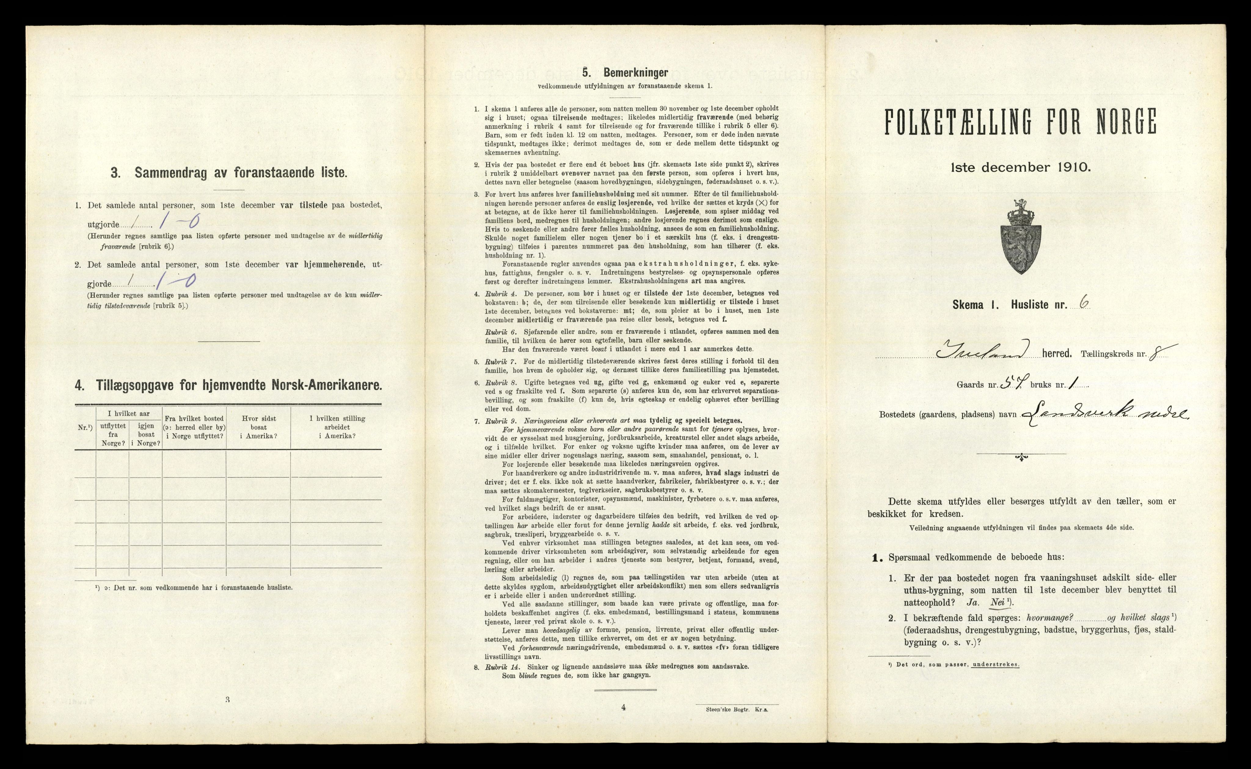 RA, 1910 census for Iveland, 1910, p. 355