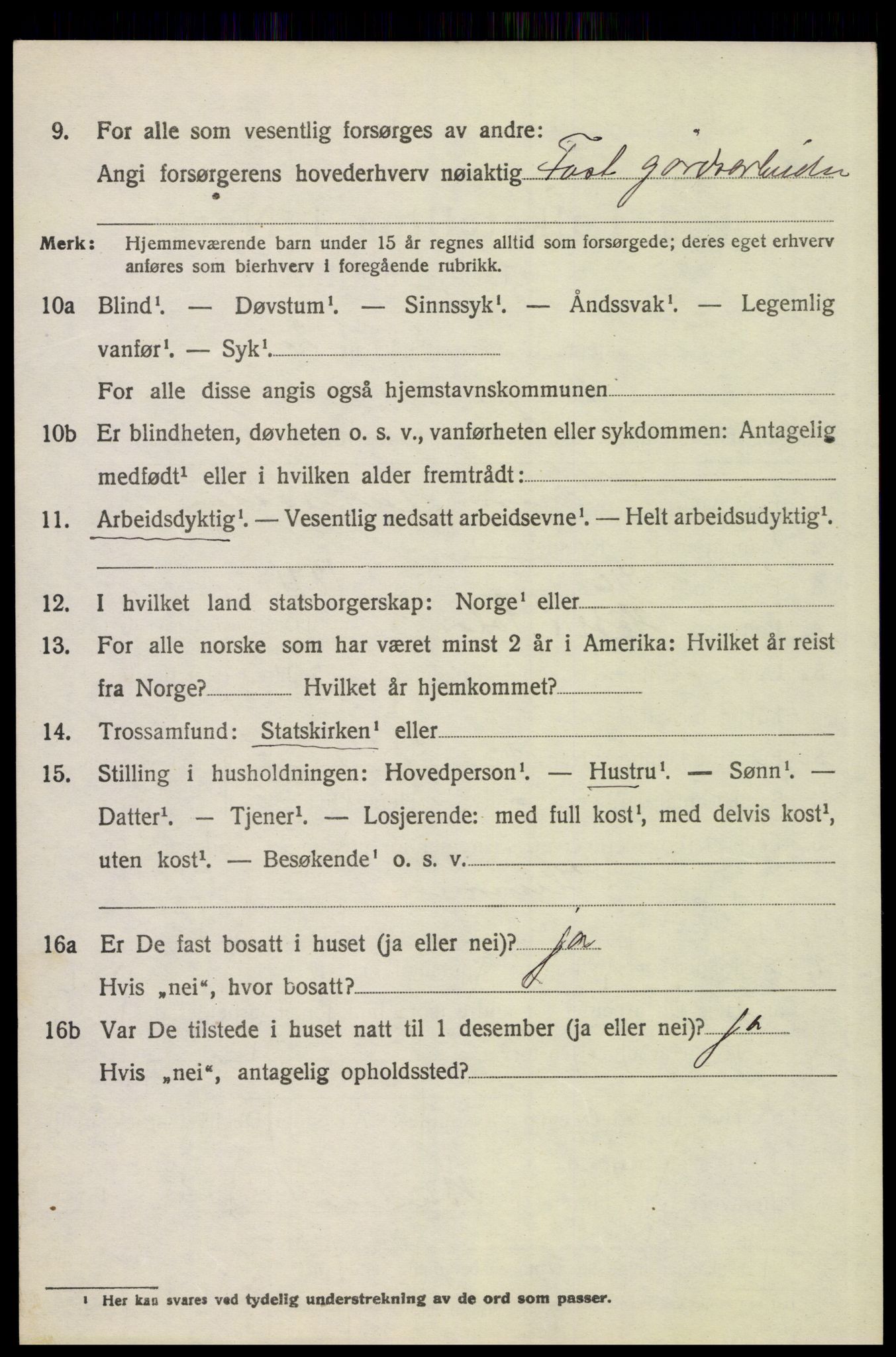 SAH, 1920 census for Vinger, 1920, p. 5229