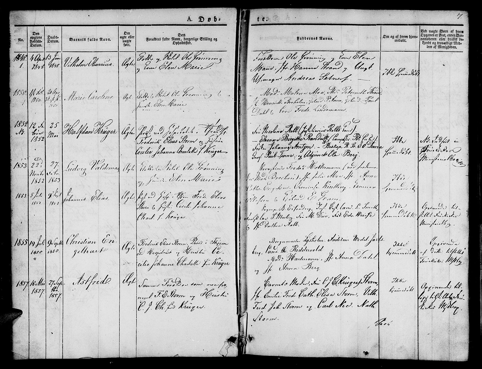 Ministerialprotokoller, klokkerbøker og fødselsregistre - Sør-Trøndelag, SAT/A-1456/623/L0468: Parish register (official) no. 623A02, 1826-1867, p. 7