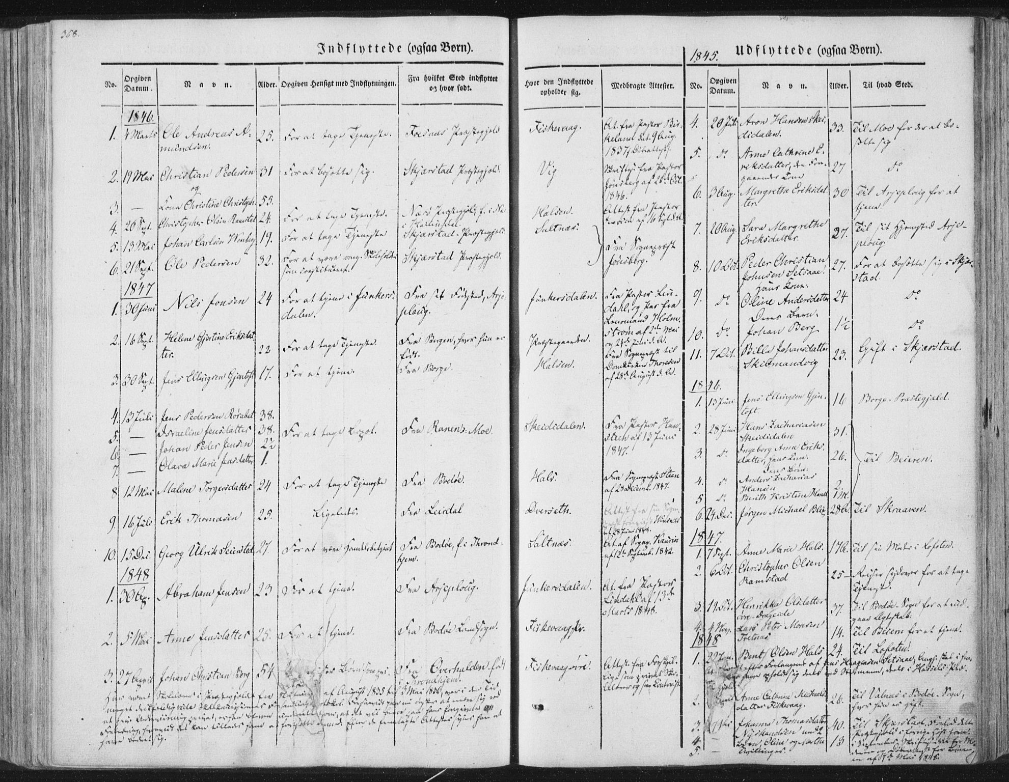 Ministerialprotokoller, klokkerbøker og fødselsregistre - Nordland, SAT/A-1459/847/L0667: Parish register (official) no. 847A07, 1842-1871, p. 368
