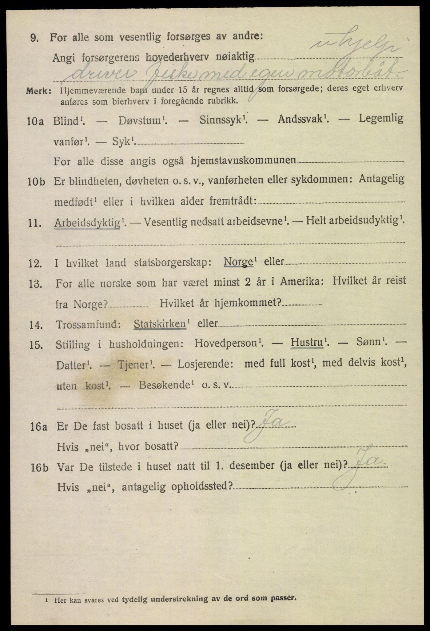 SAK, 1920 census for Tromøy, 1920, p. 5870