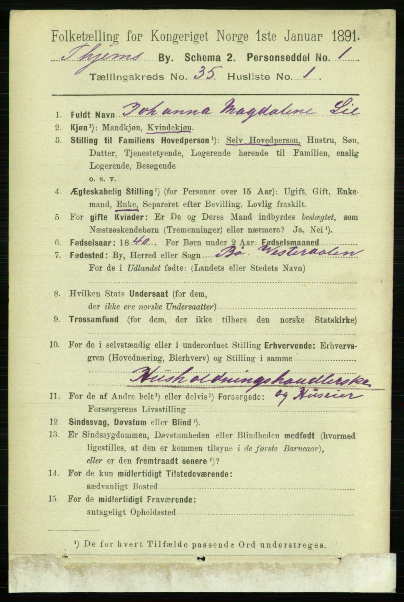 RA, 1891 census for 1601 Trondheim, 1891, p. 26208