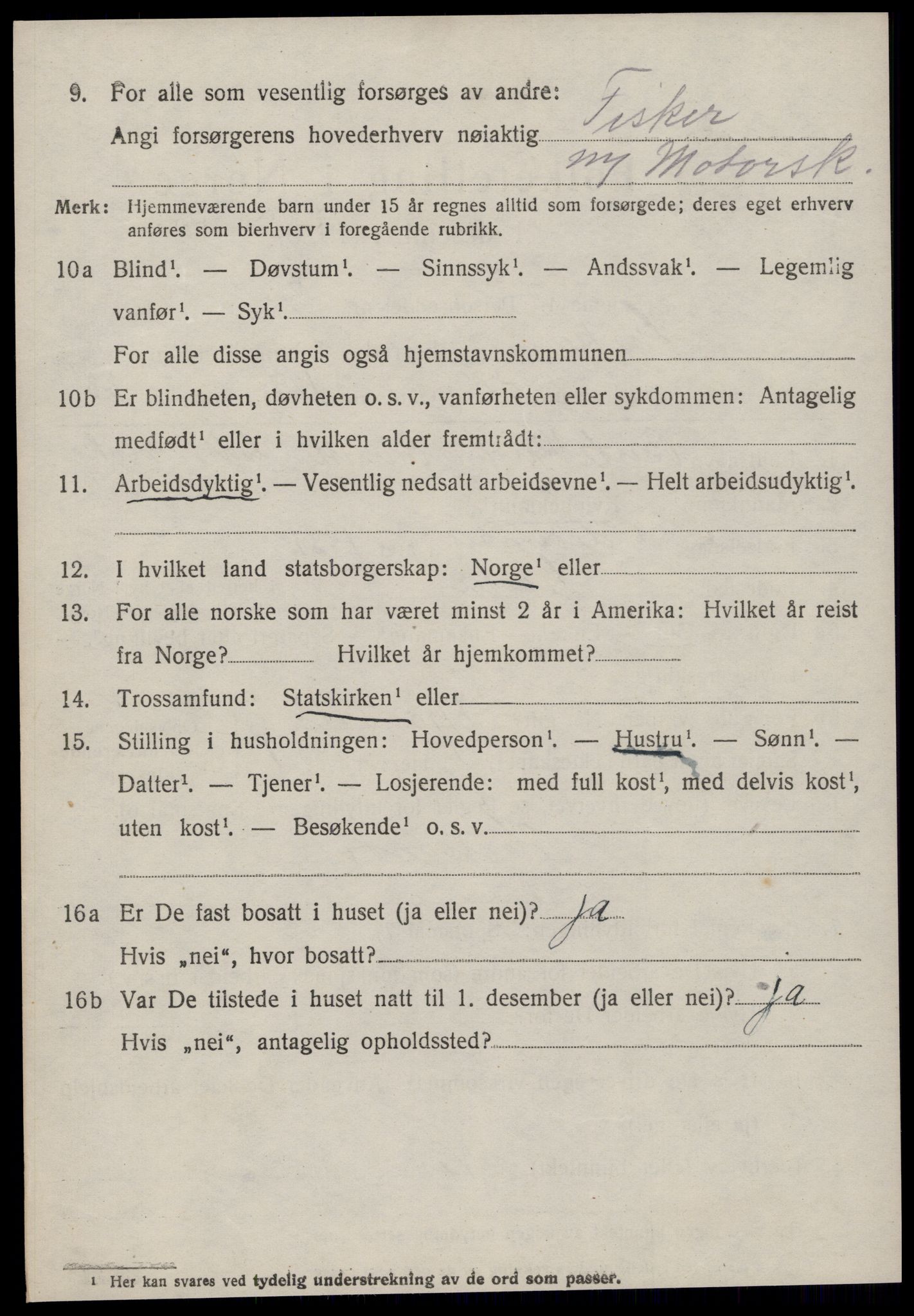 SAT, 1920 census for Giske, 1920, p. 2615