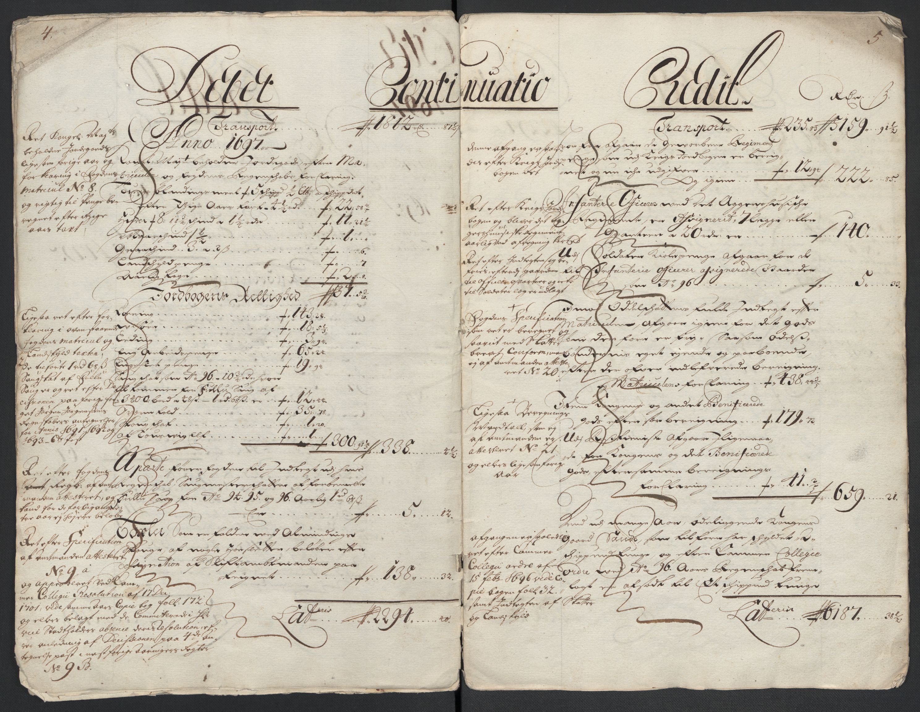 Rentekammeret inntil 1814, Reviderte regnskaper, Fogderegnskap, AV/RA-EA-4092/R13/L0835: Fogderegnskap Solør, Odal og Østerdal, 1697, p. 18