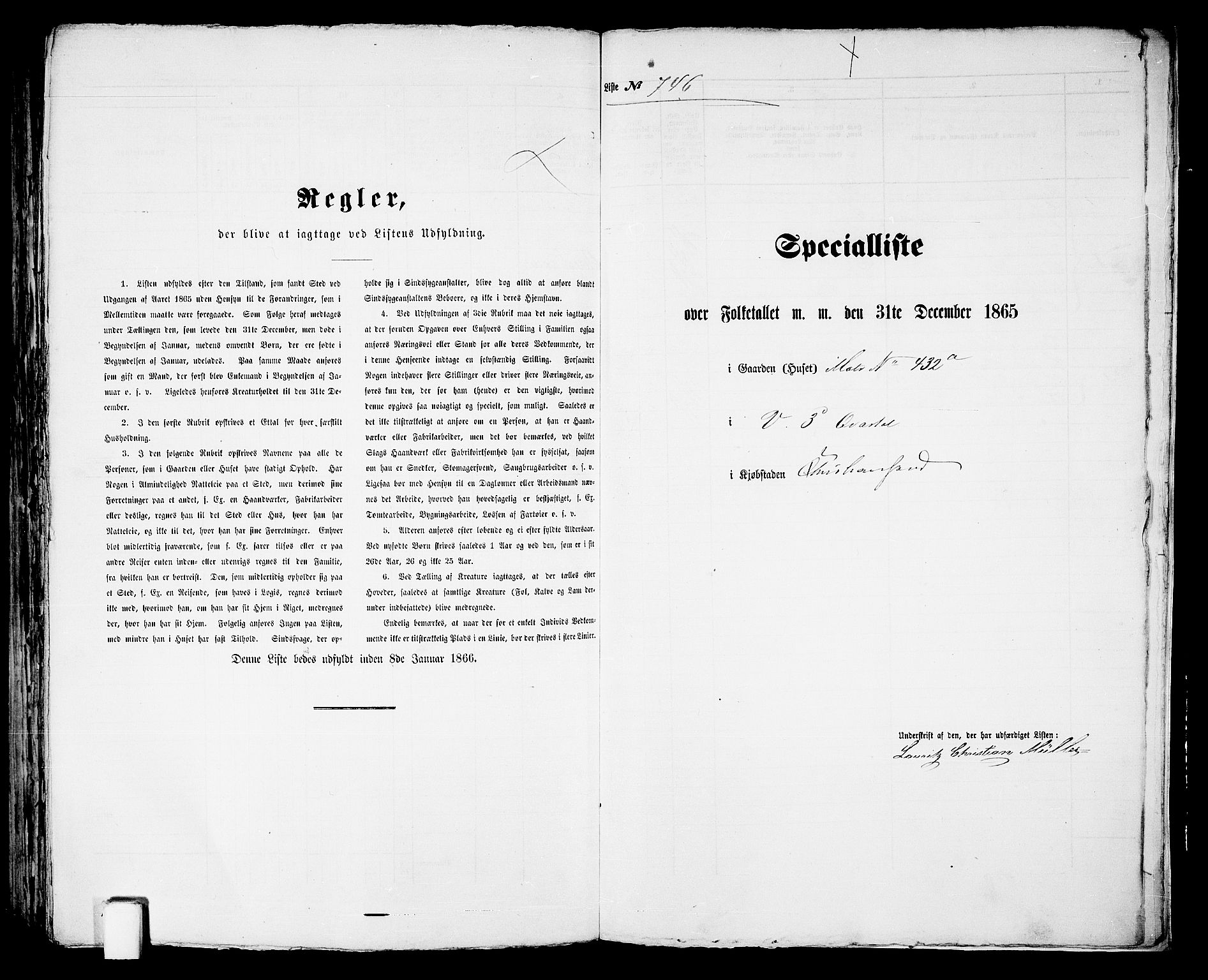 RA, 1865 census for Kristiansand, 1865, p. 1527