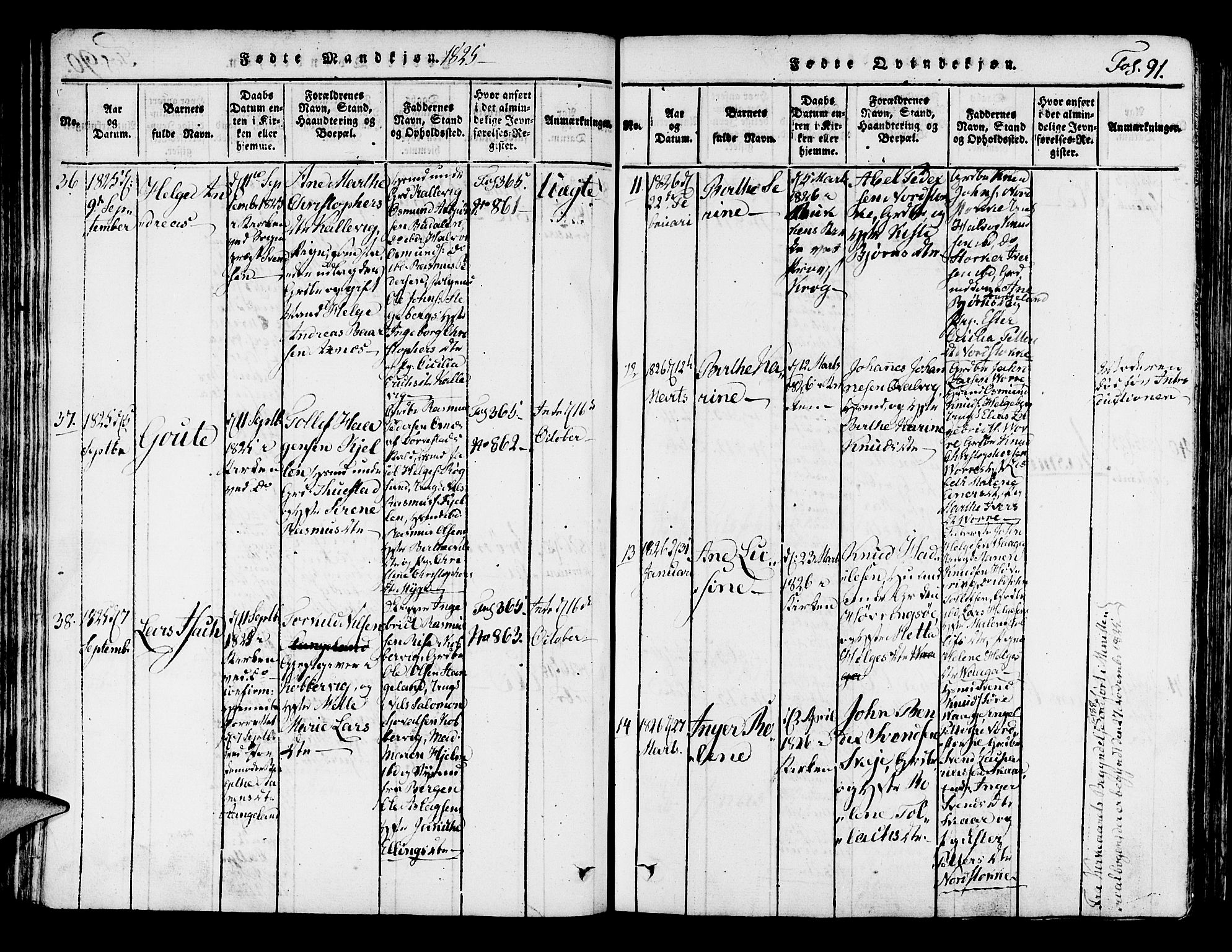 Avaldsnes sokneprestkontor, AV/SAST-A -101851/H/Ha/Haa/L0004: Parish register (official) no. A 4, 1816-1825, p. 91