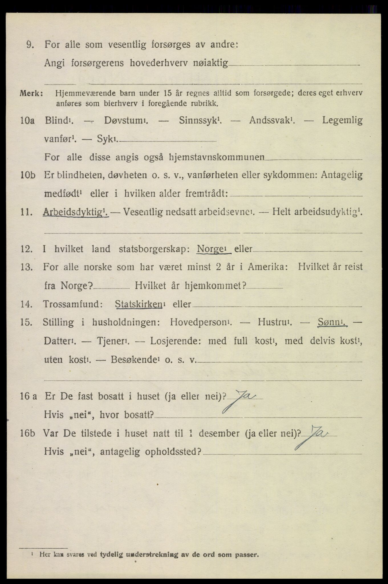 SAH, 1920 census for Nord-Fron, 1920, p. 2725