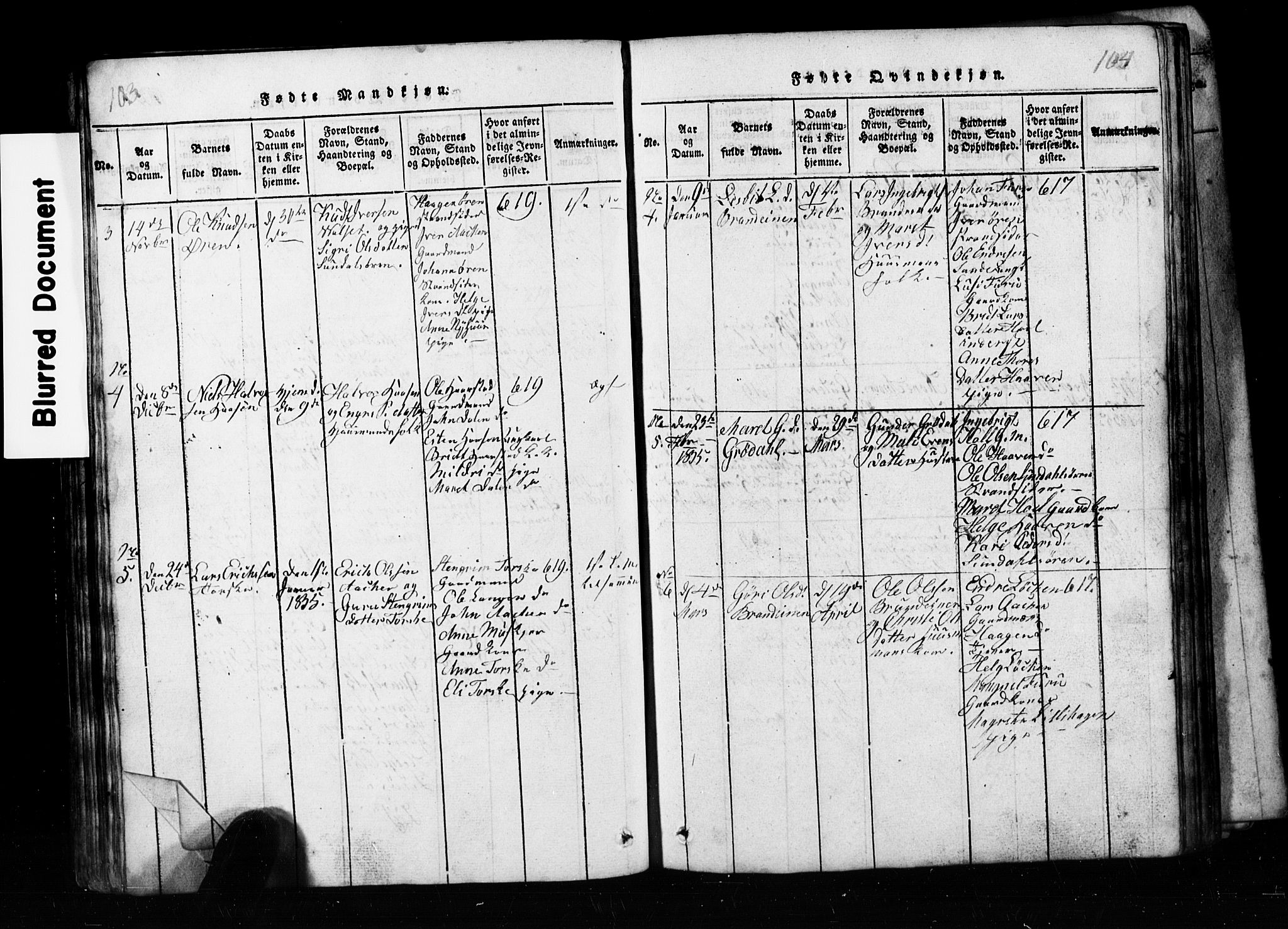 Ministerialprotokoller, klokkerbøker og fødselsregistre - Møre og Romsdal, AV/SAT-A-1454/590/L1016: Parish register (copy) no. 590C01, 1819-1838, p. 103-104