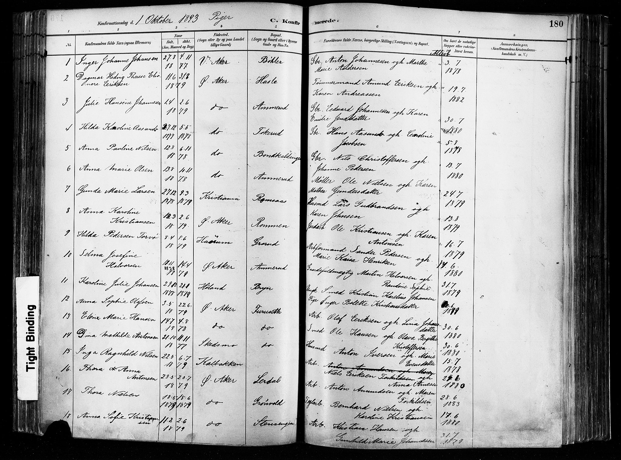 Østre Aker prestekontor Kirkebøker, AV/SAO-A-10840/F/Fa/L0008: Parish register (official) no. I 8, 1883-1894, p. 180