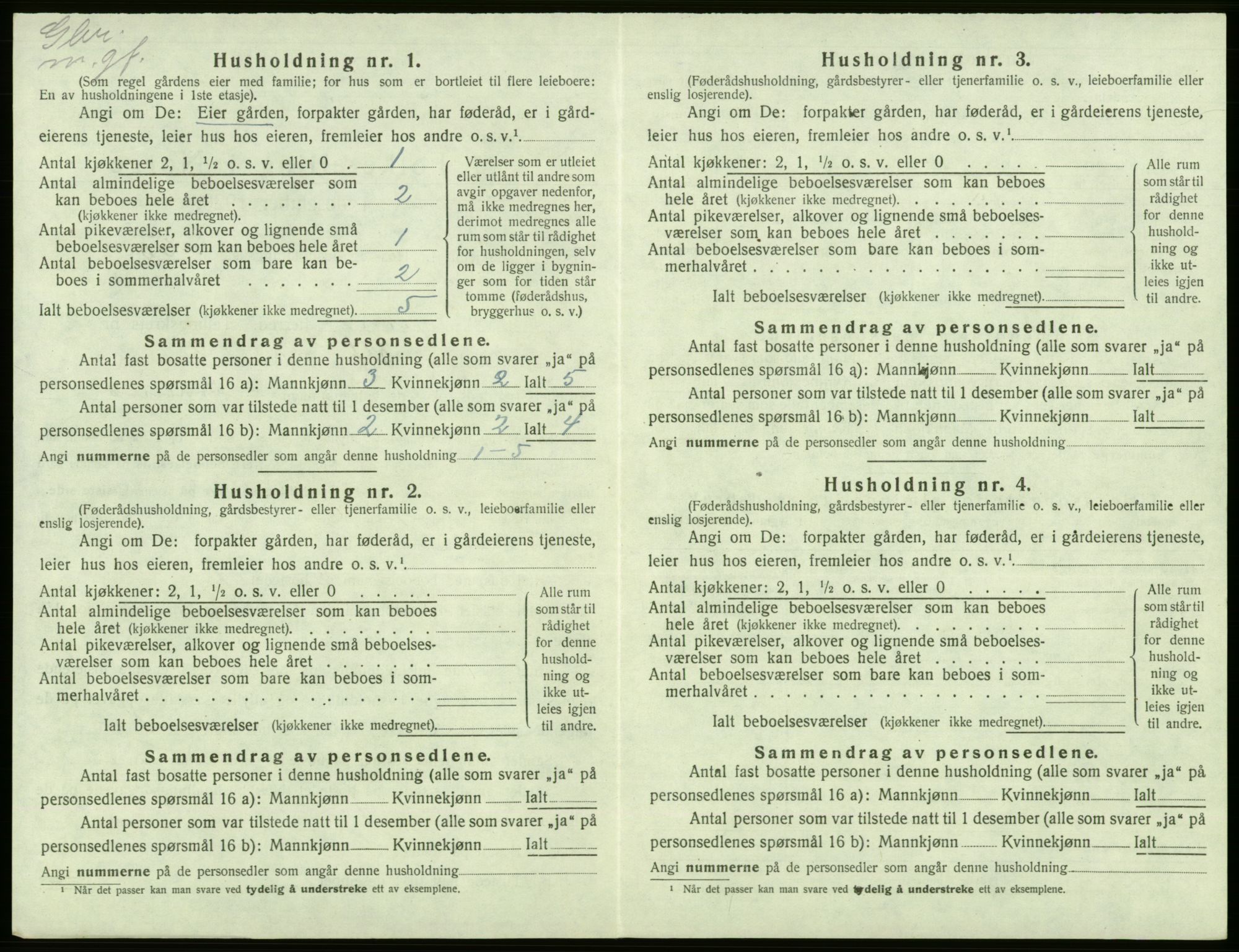 SAB, 1920 census for Tysnes, 1920, p. 256