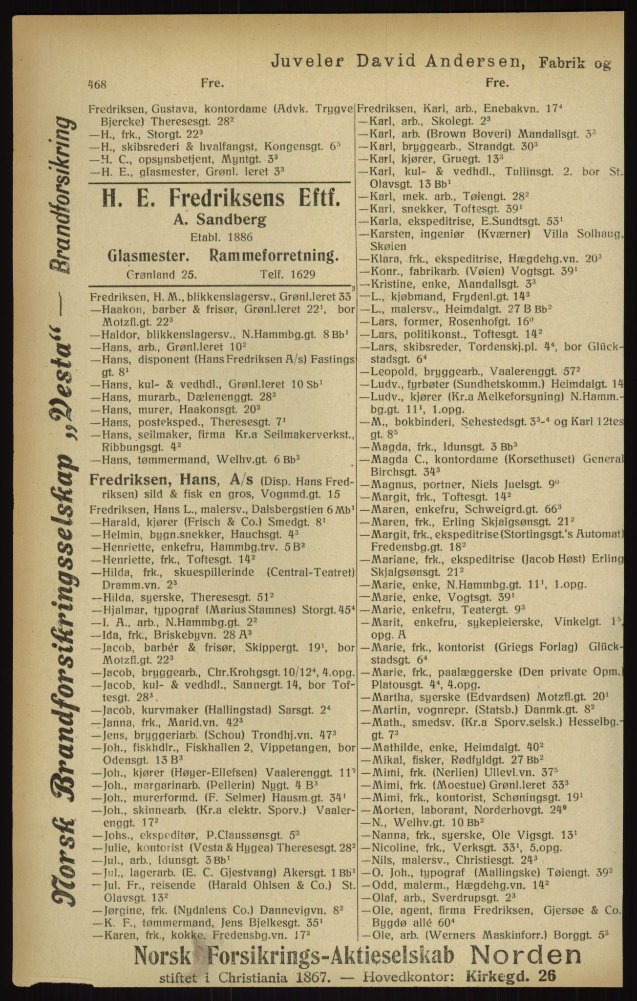 Kristiania/Oslo adressebok, PUBL/-, 1916, p. 468