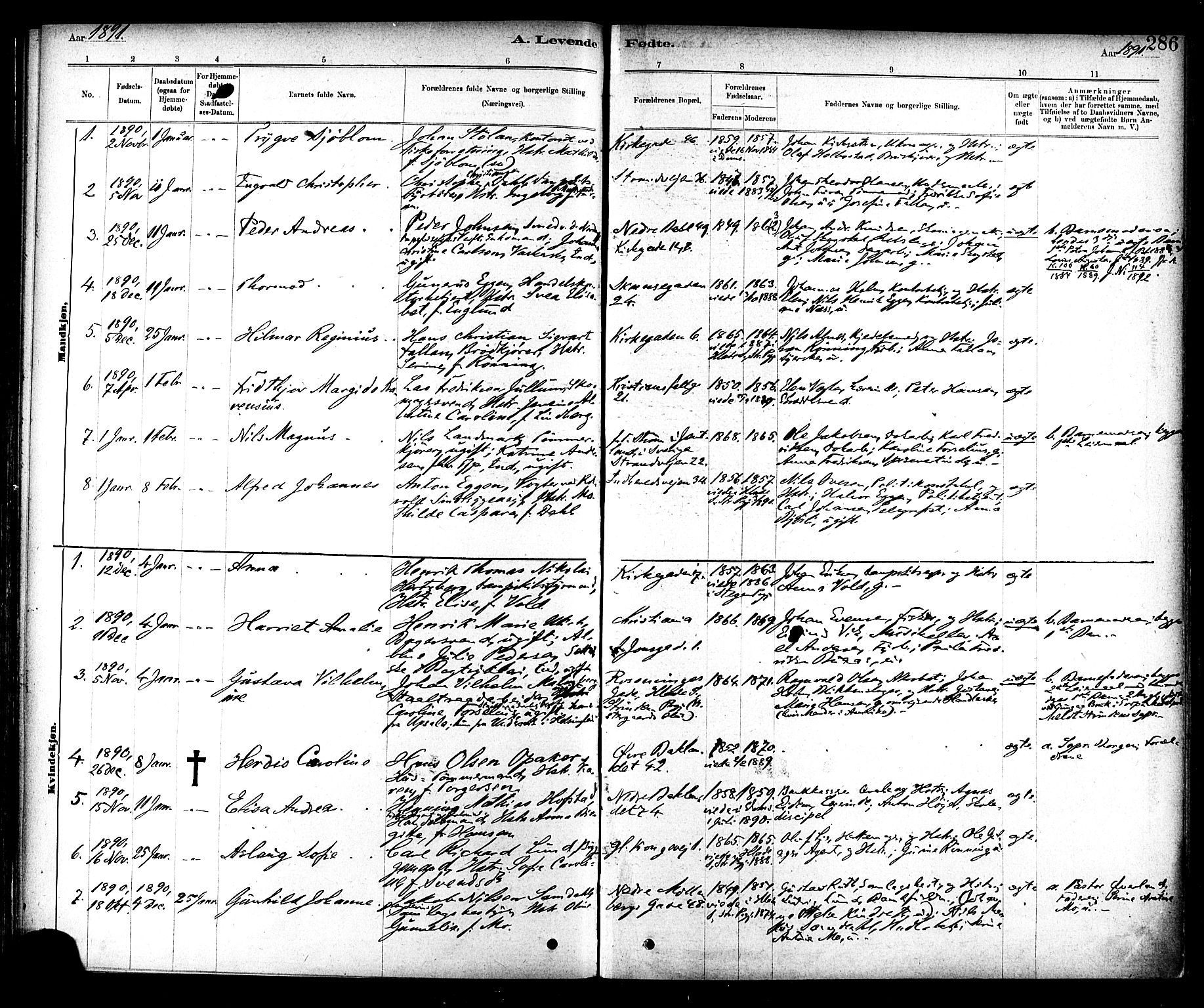 Ministerialprotokoller, klokkerbøker og fødselsregistre - Sør-Trøndelag, AV/SAT-A-1456/604/L0188: Parish register (official) no. 604A09, 1878-1892, p. 286