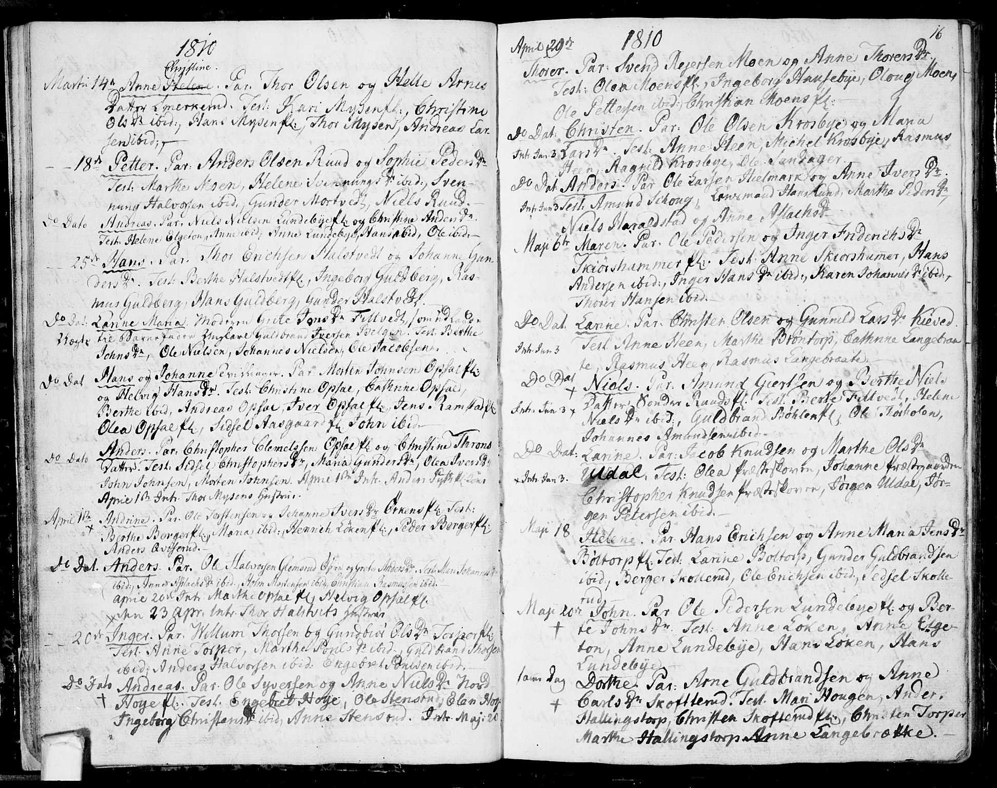 Eidsberg prestekontor Kirkebøker, SAO/A-10905/F/Fa/L0006: Parish register (official) no. I 6, 1807-1814, p. 16