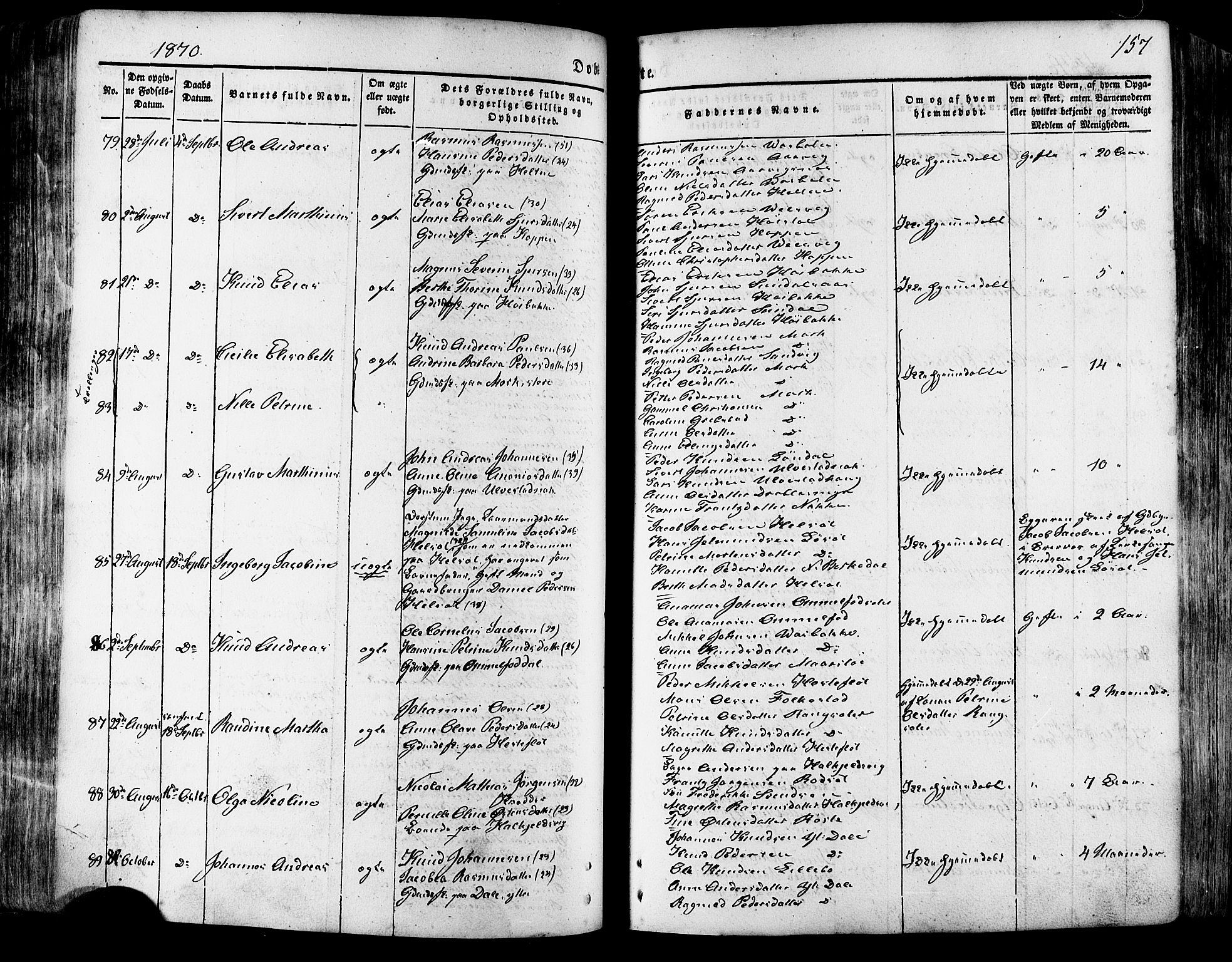 Ministerialprotokoller, klokkerbøker og fødselsregistre - Møre og Romsdal, SAT/A-1454/511/L0140: Parish register (official) no. 511A07, 1851-1878, p. 157