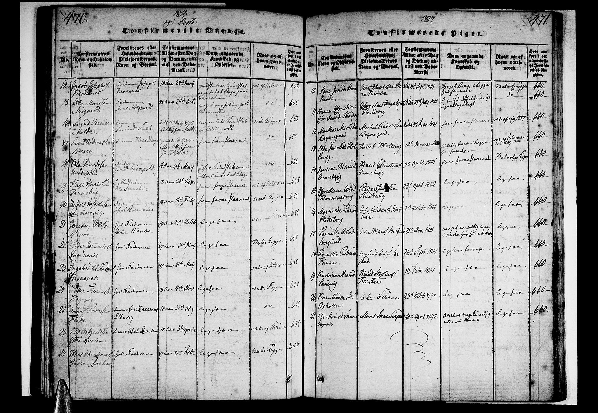 Selje sokneprestembete, AV/SAB-A-99938/H/Ha/Haa/Haaa: Parish register (official) no. A 8, 1816-1828, p. 470-471