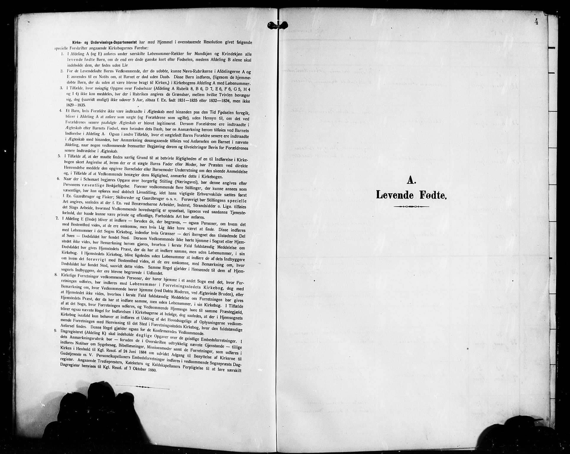 Korskirken sokneprestembete, SAB/A-76101/H/Hab: Parish register (copy) no. B 11, 1905-1916, p. 4