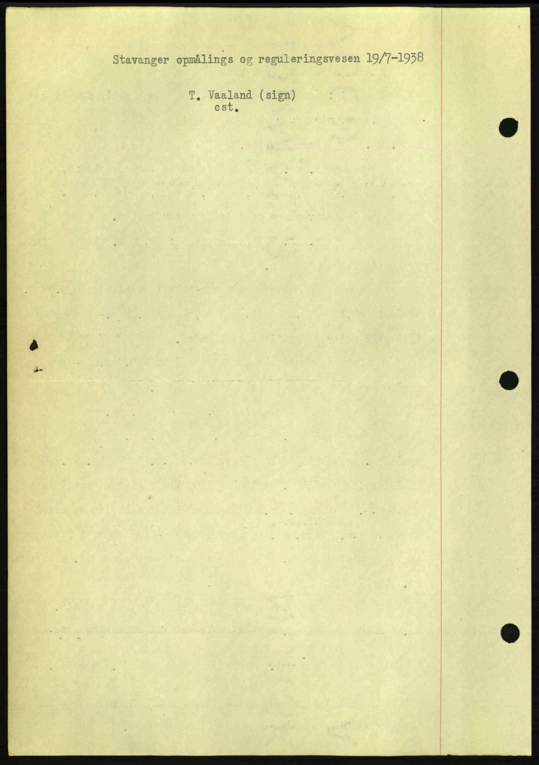 Stavanger byrett, SAST/A-100455/002/G/Gb/L0013: Mortgage book no. A3, 1937-1938, Diary no: : 2146/1938