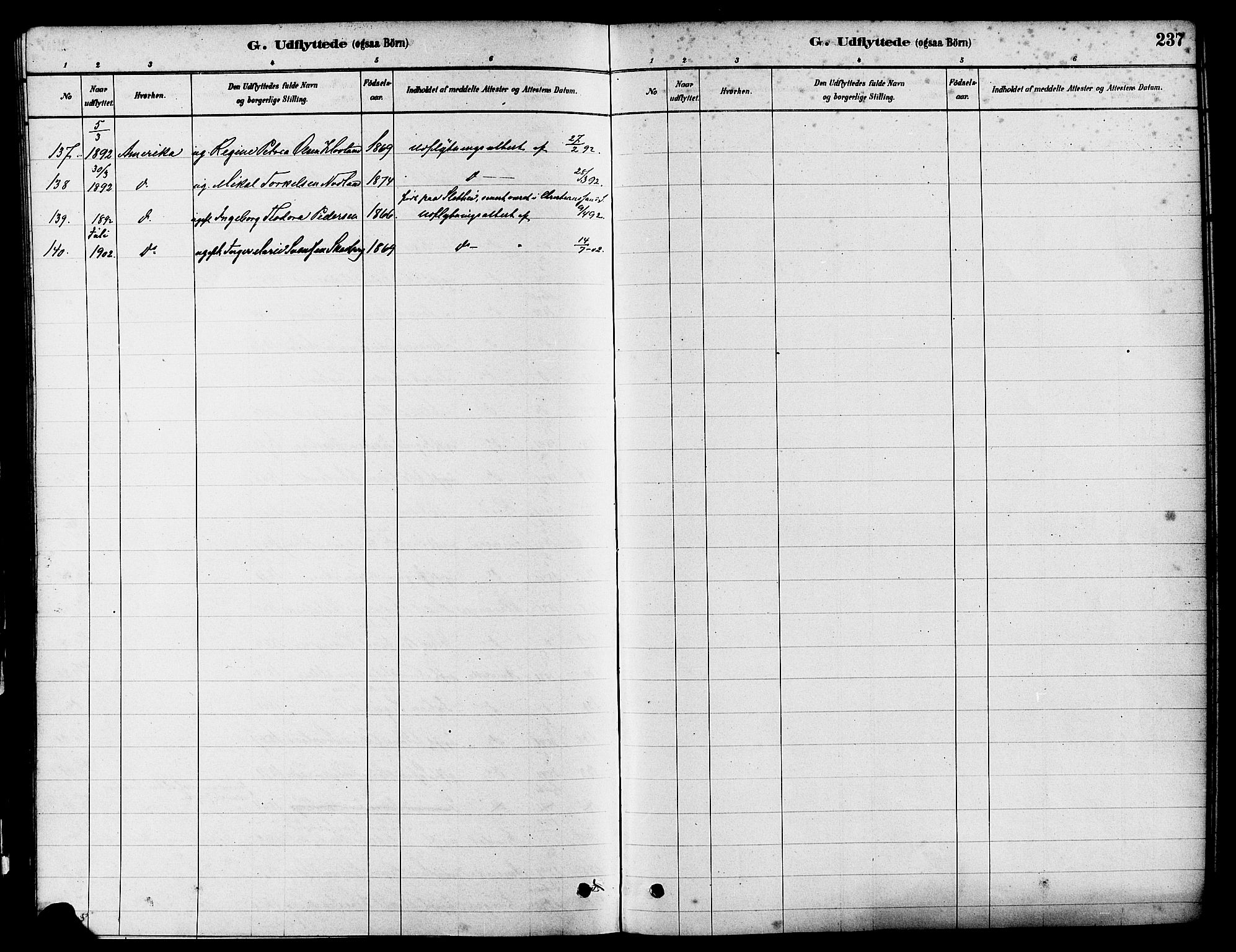 Eigersund sokneprestkontor, SAST/A-101807/S08/L0017: Parish register (official) no. A 14, 1879-1892, p. 237
