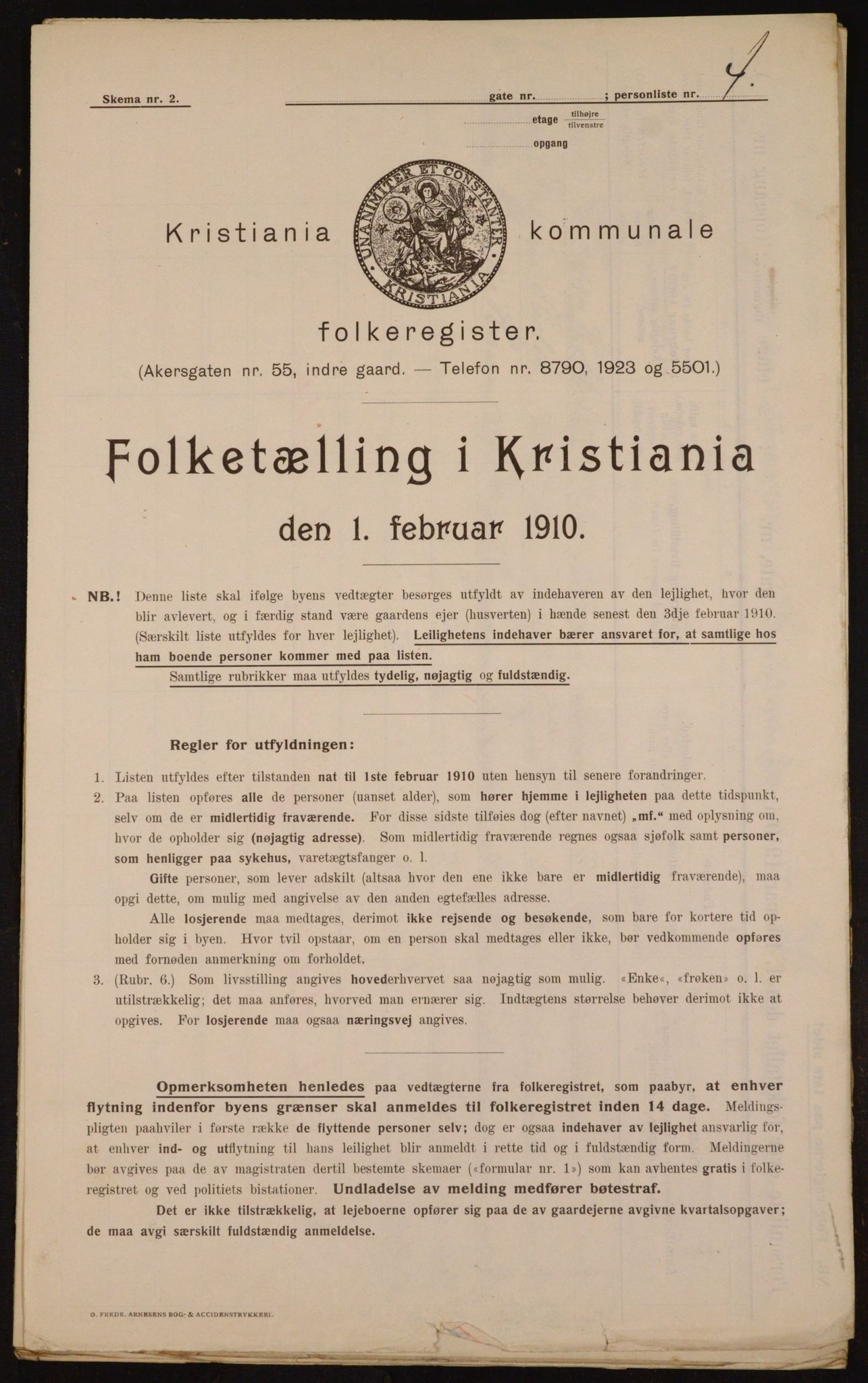 OBA, Municipal Census 1910 for Kristiania, 1910, p. 91372